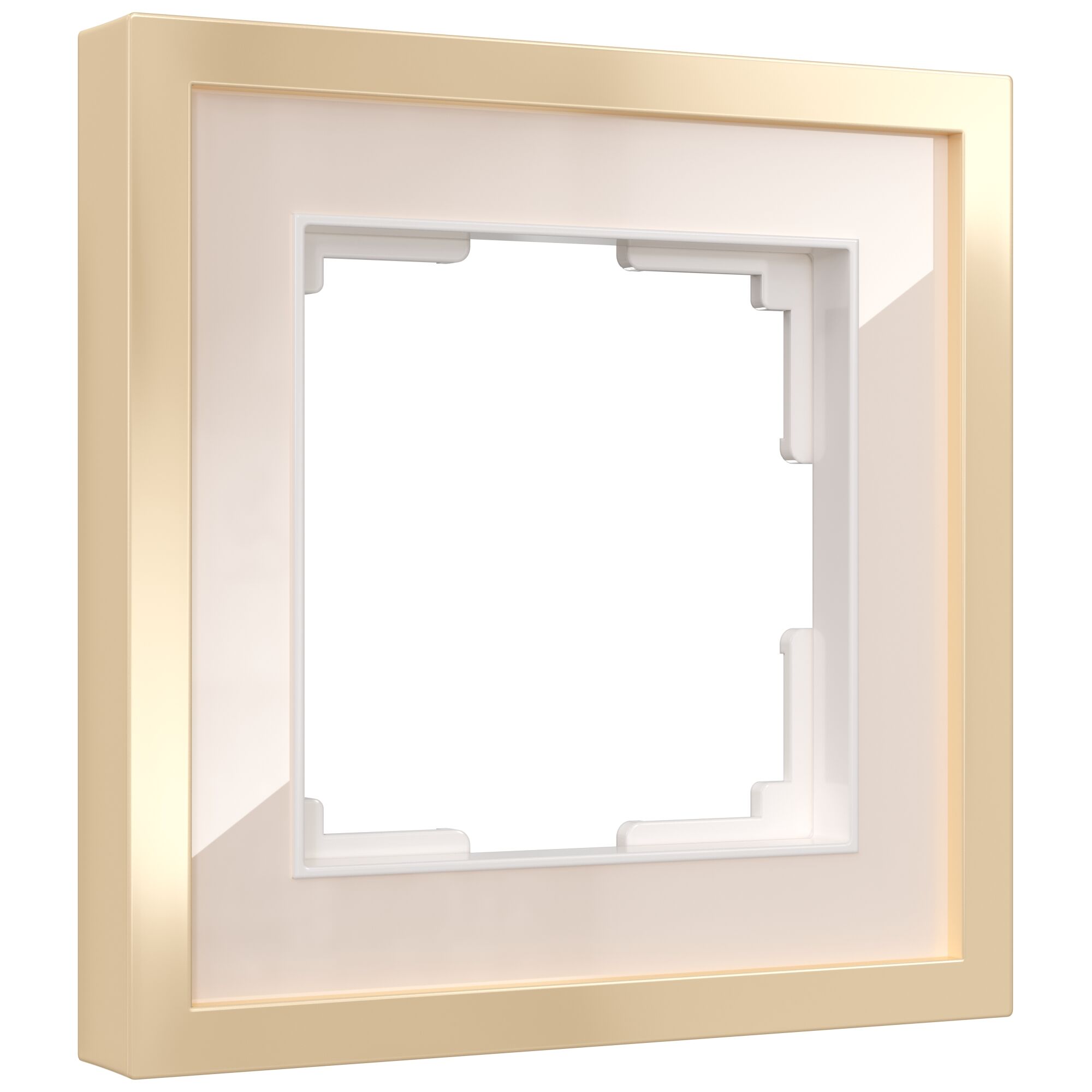 Рамка на 1 пост Baguette Werkel (айвори/латунь) W0012851