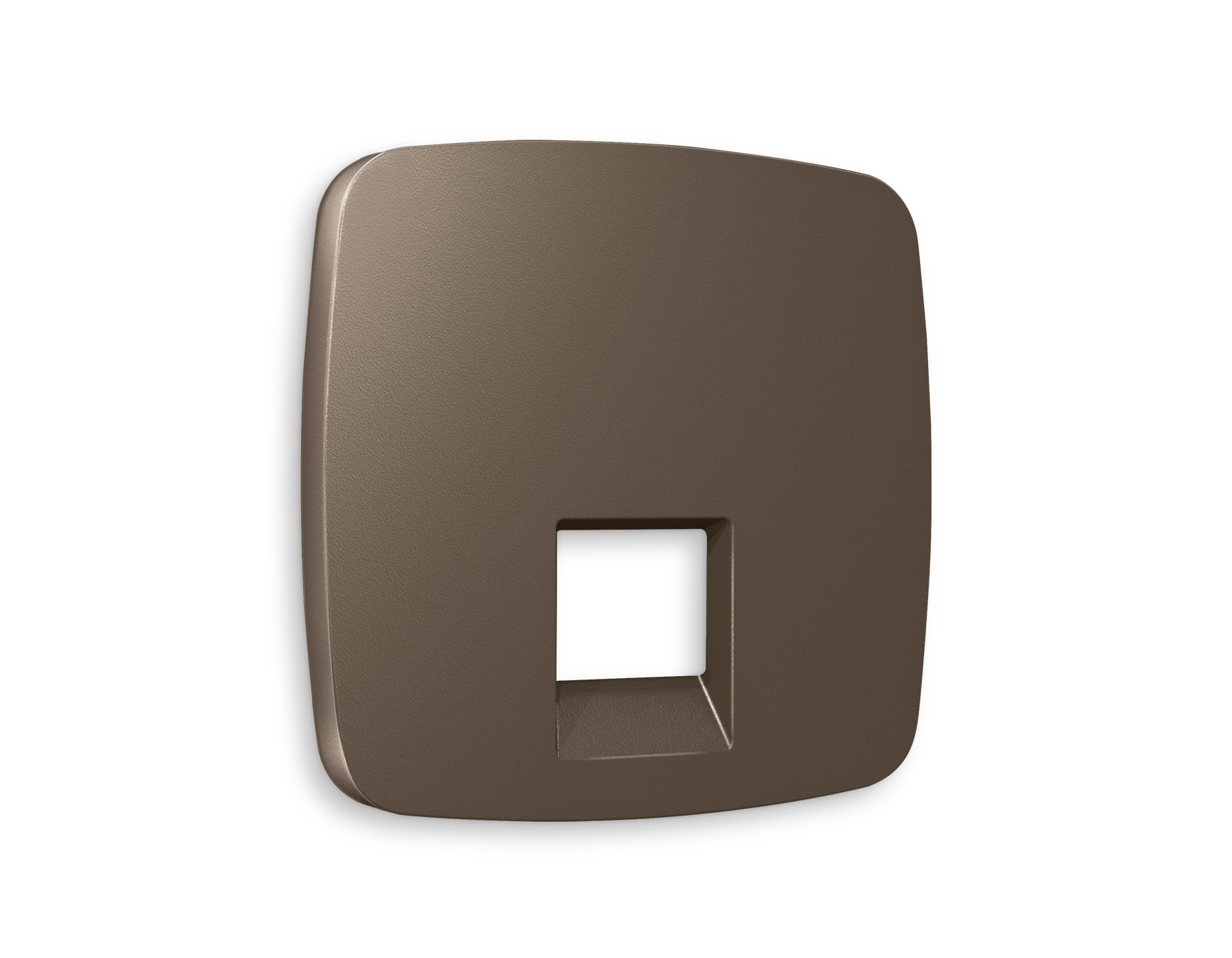 OP6420 Лицевая панель OMEGA (Темная бронза матовый) для компьютерной/телефонной розетки RJ-45/RJ-11 QUANT