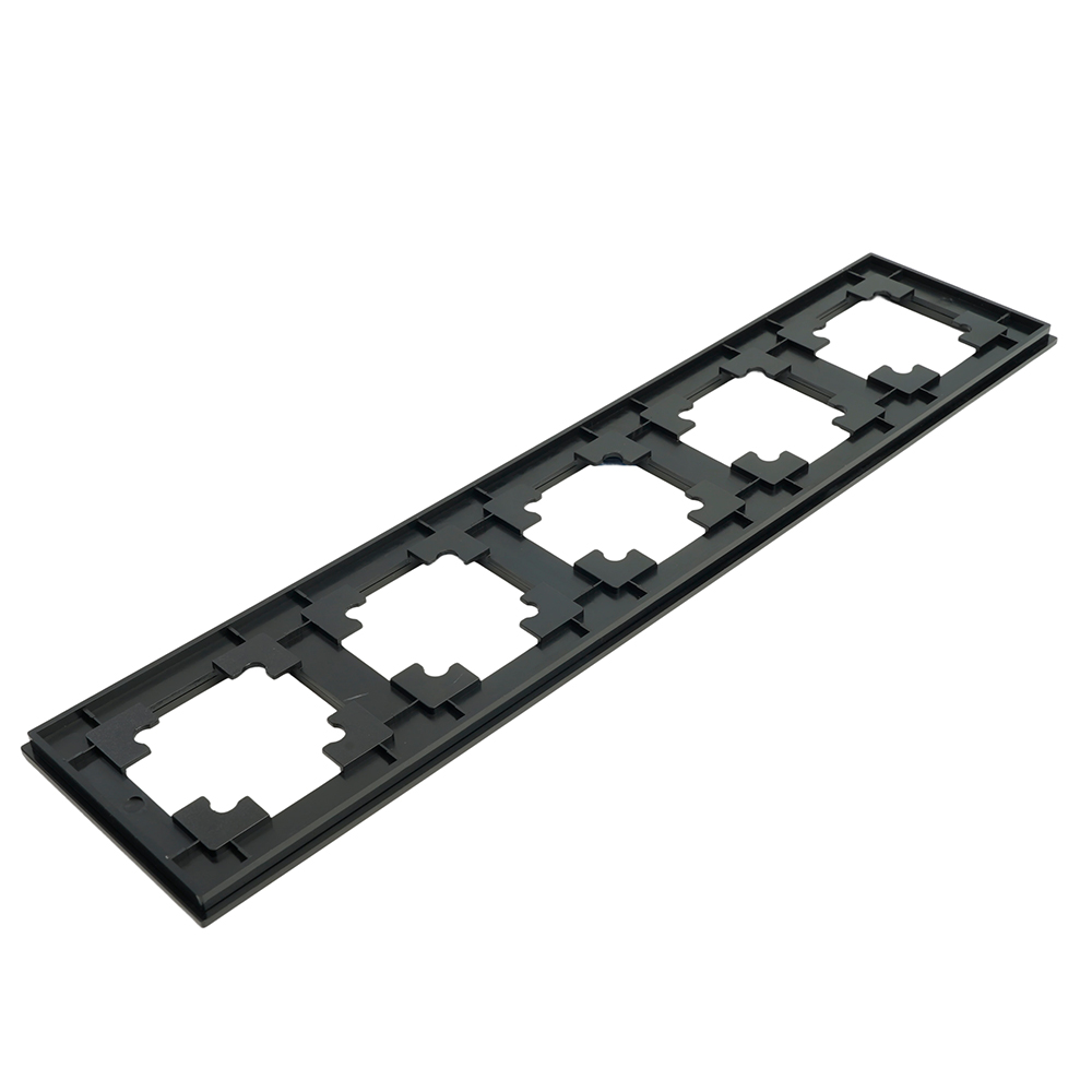 Рамка 5-местная, металл, STEKKER, MFR00-7005-05, серия Катрин, черный