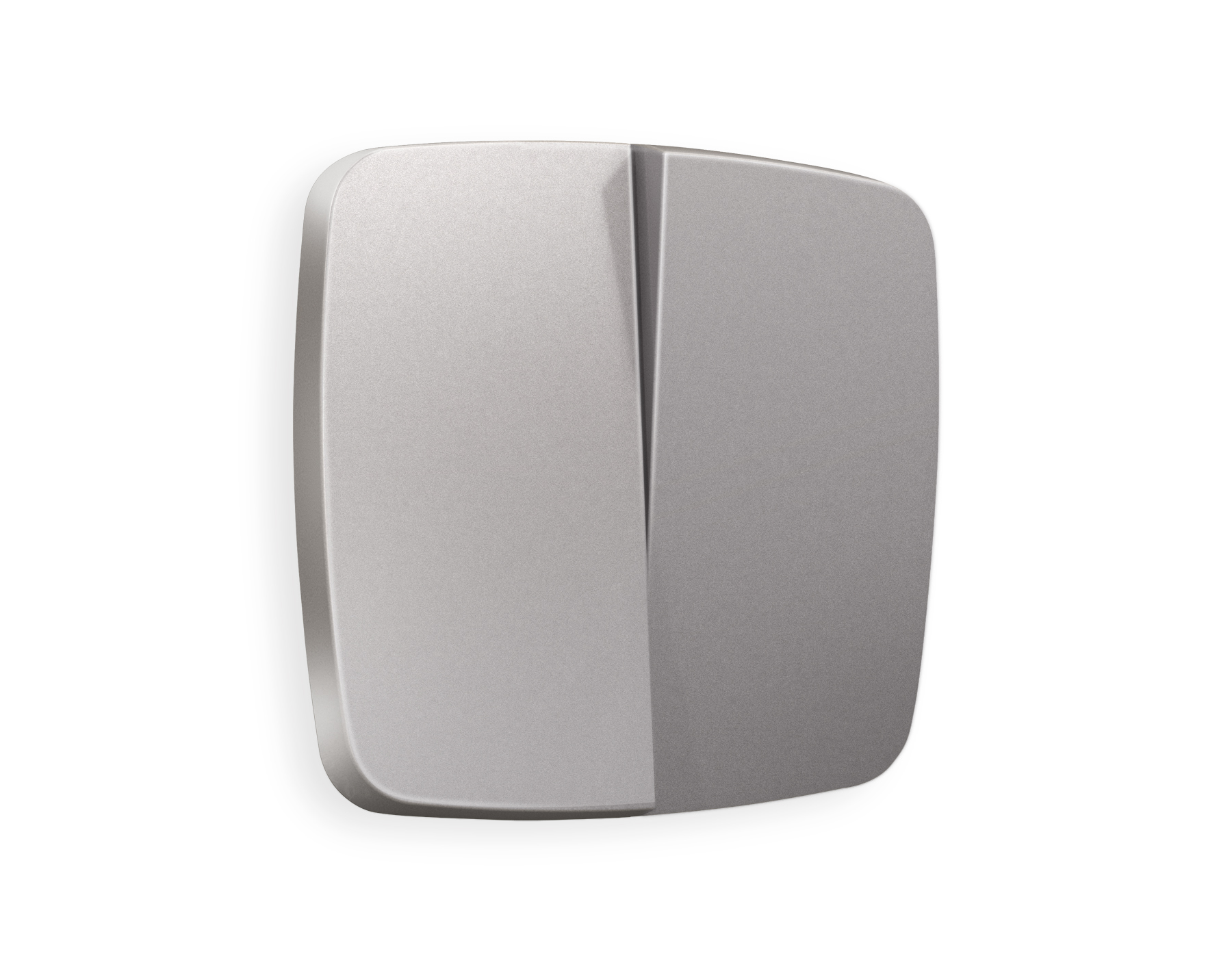 OP5030 Лицевая панель OMEGA (Сталь матовый) для 2-кл выключателей QUANT