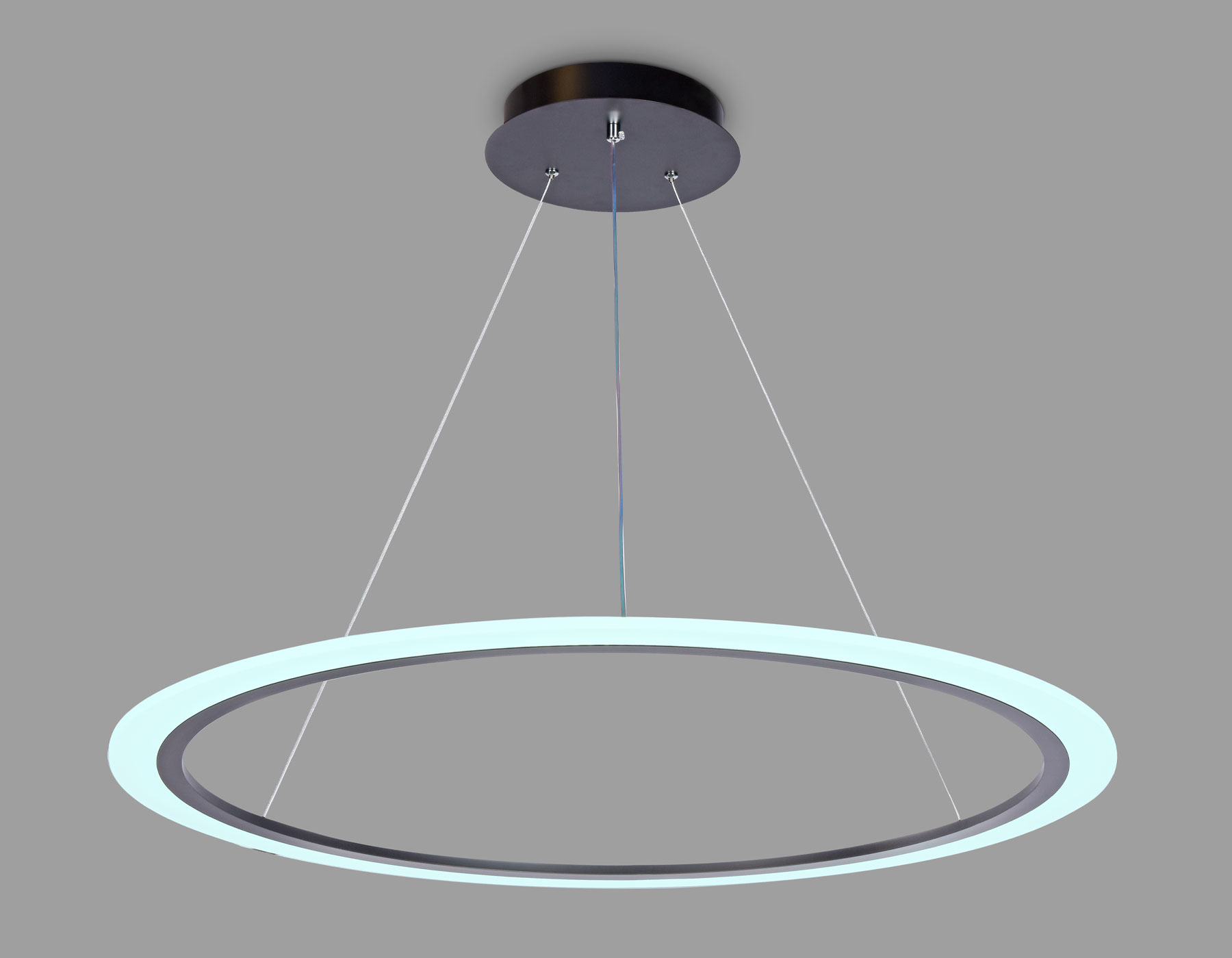 Подвесной светильник FA4347 BK черный 68W 3000K/4200K/6400K D770*730 (ПДУ РАДИО 2.4G)