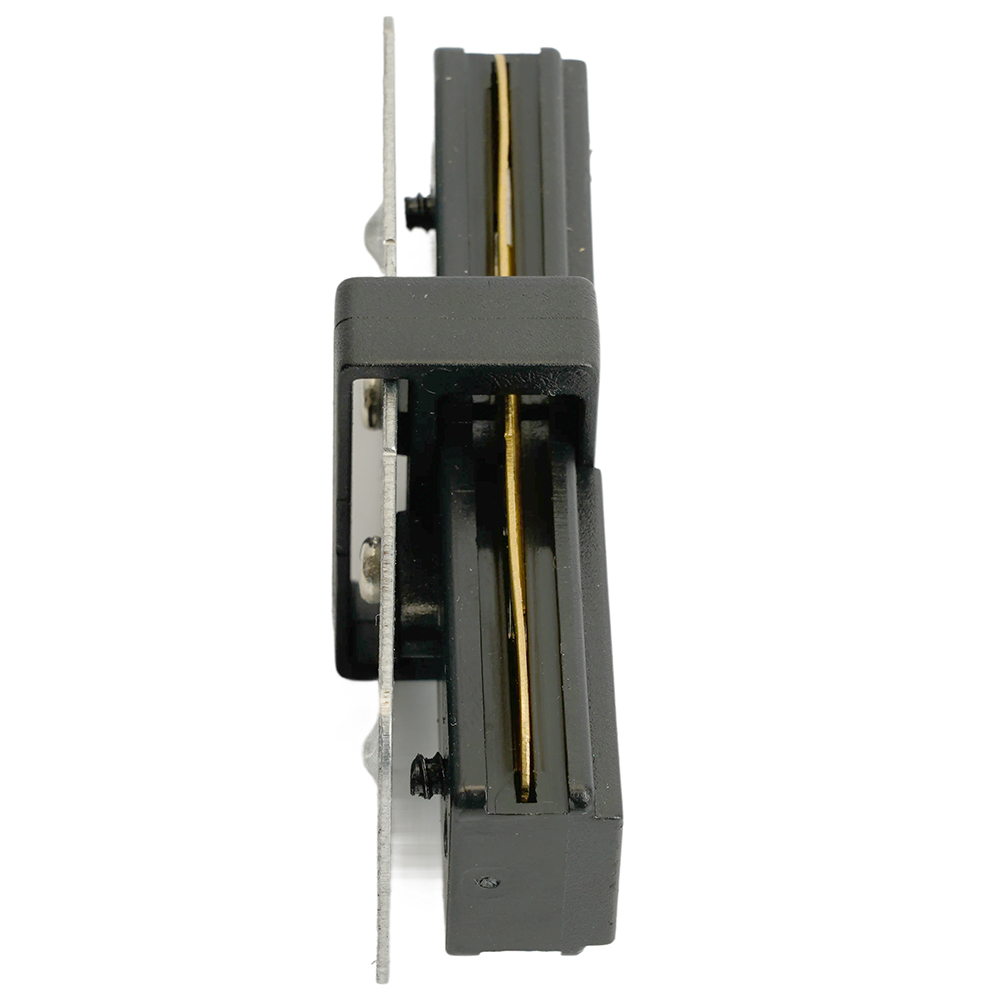 Коннектор прямой однофазный для шинопровода, черный, LD1020