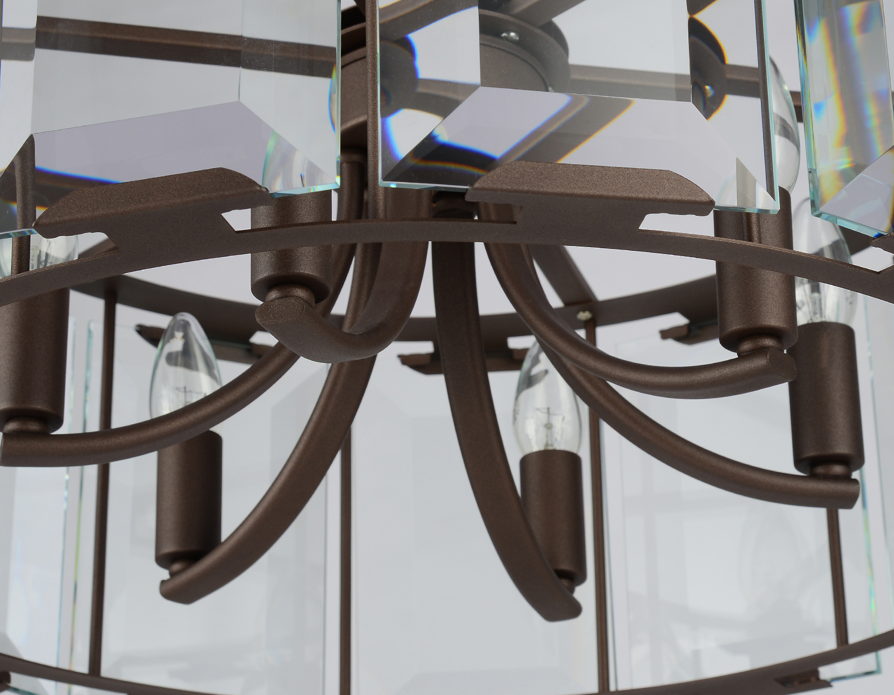 Подвесная люстра с хрусталем Ambrella TR5144 CF/CL кофе/прозрачный E14/6 max 40W