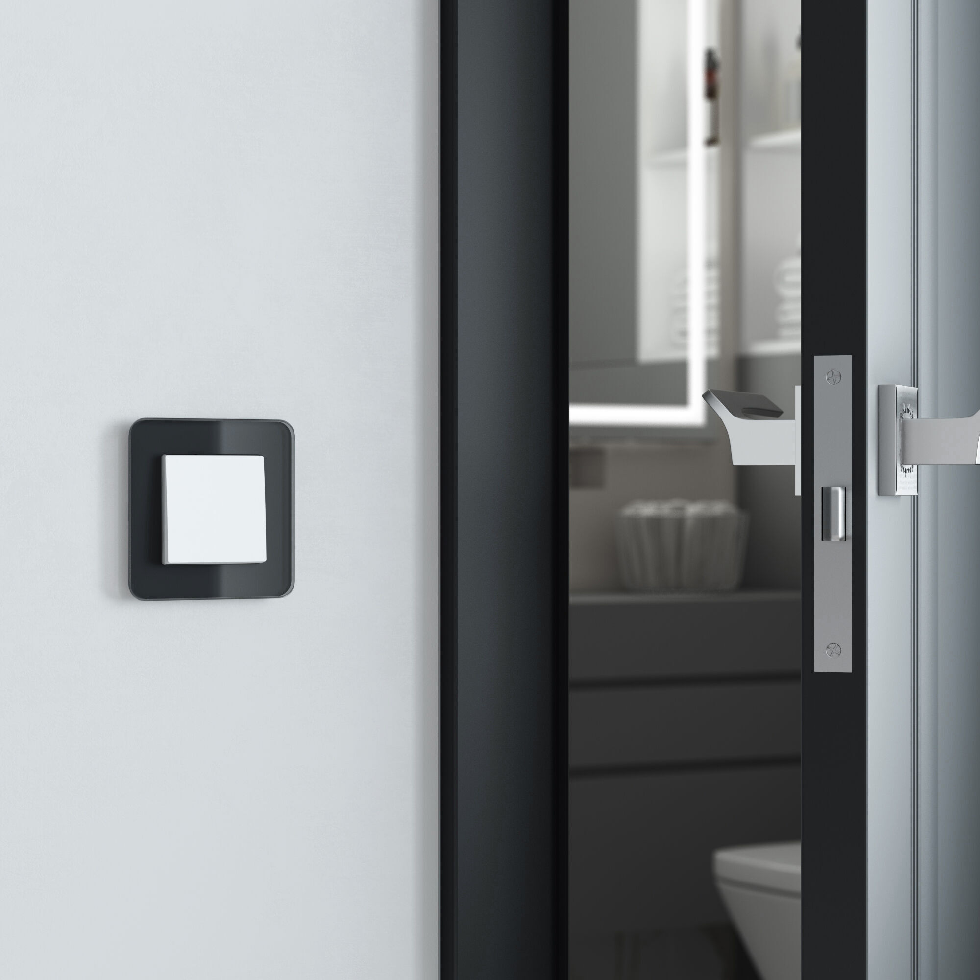 Рамка на 1 пост Werkel Elite (черный, стекло) W0012448