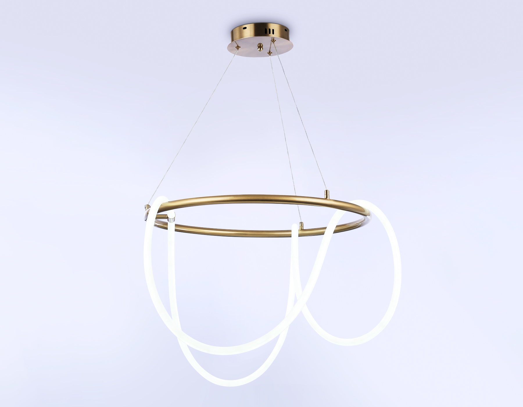 Подвесной светильник Ambrella FL10503 BS латунь 3000K/4200K/6400K 74W D600*1200 (ПДУ РАДИО 2.4G)