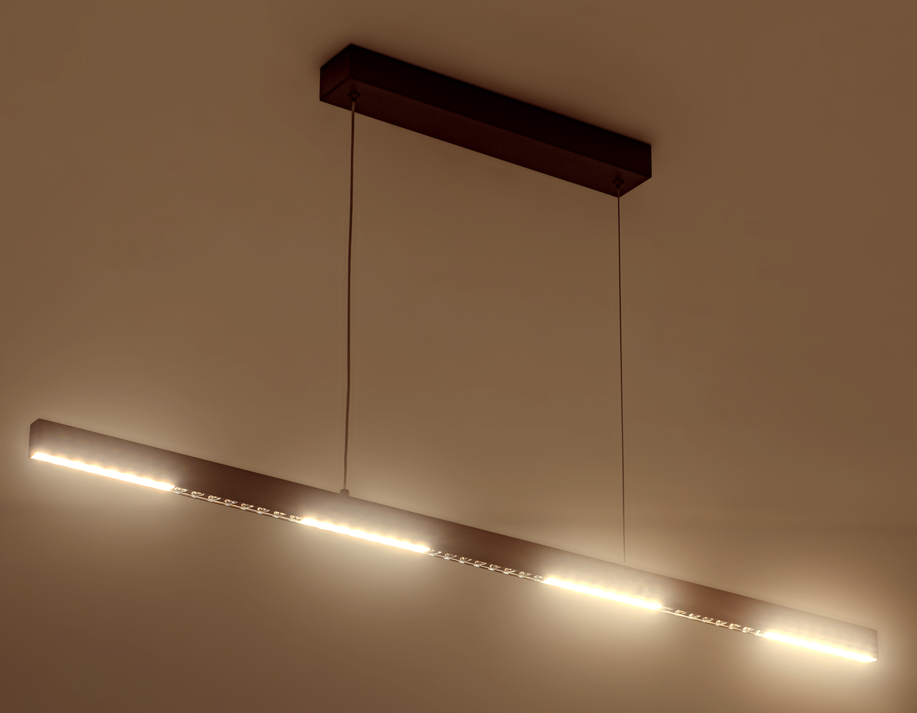 Подвесной LED светильник FL5832 BK черный 25W 3000K/4200K/6400K 1037*17.5*750 (без ПДУ)