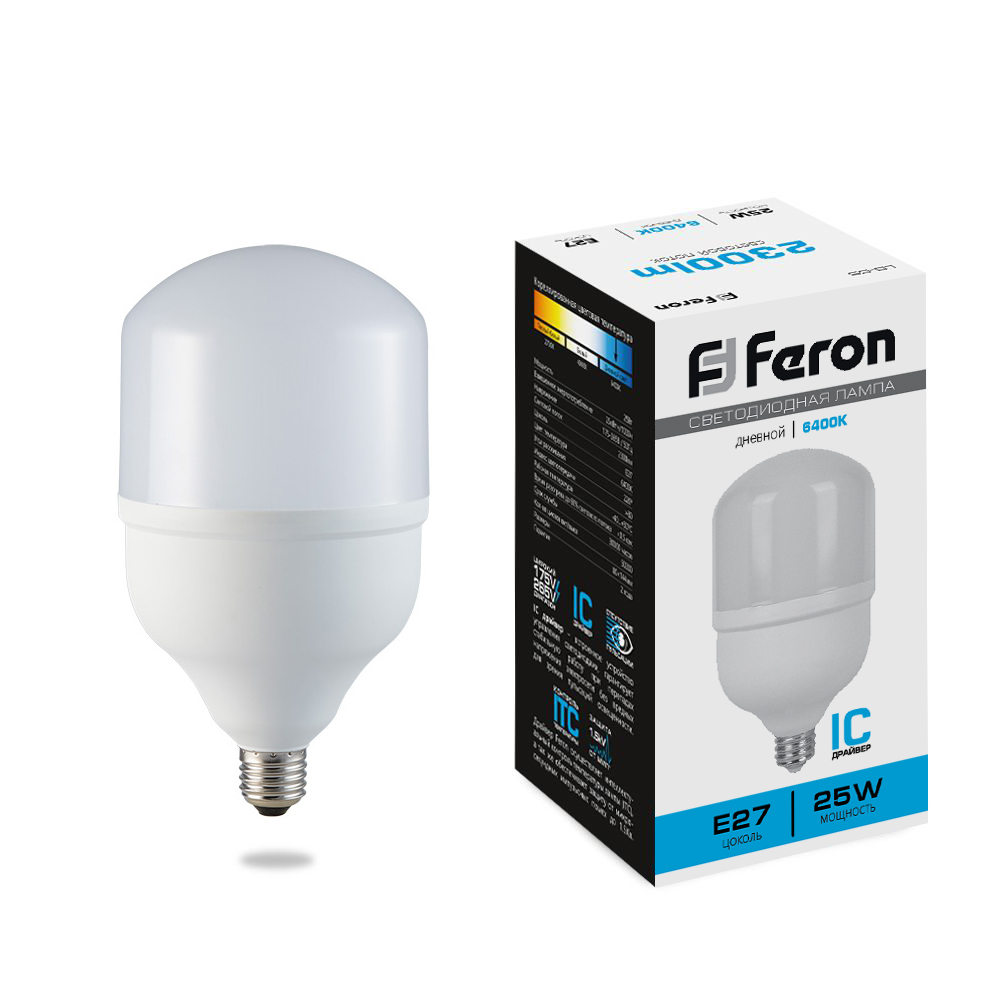 Лампа светодиодная Feron LB-65 E27 25W 6400K Лампа светодиодная Feron LB-65 E27 25W 6400K