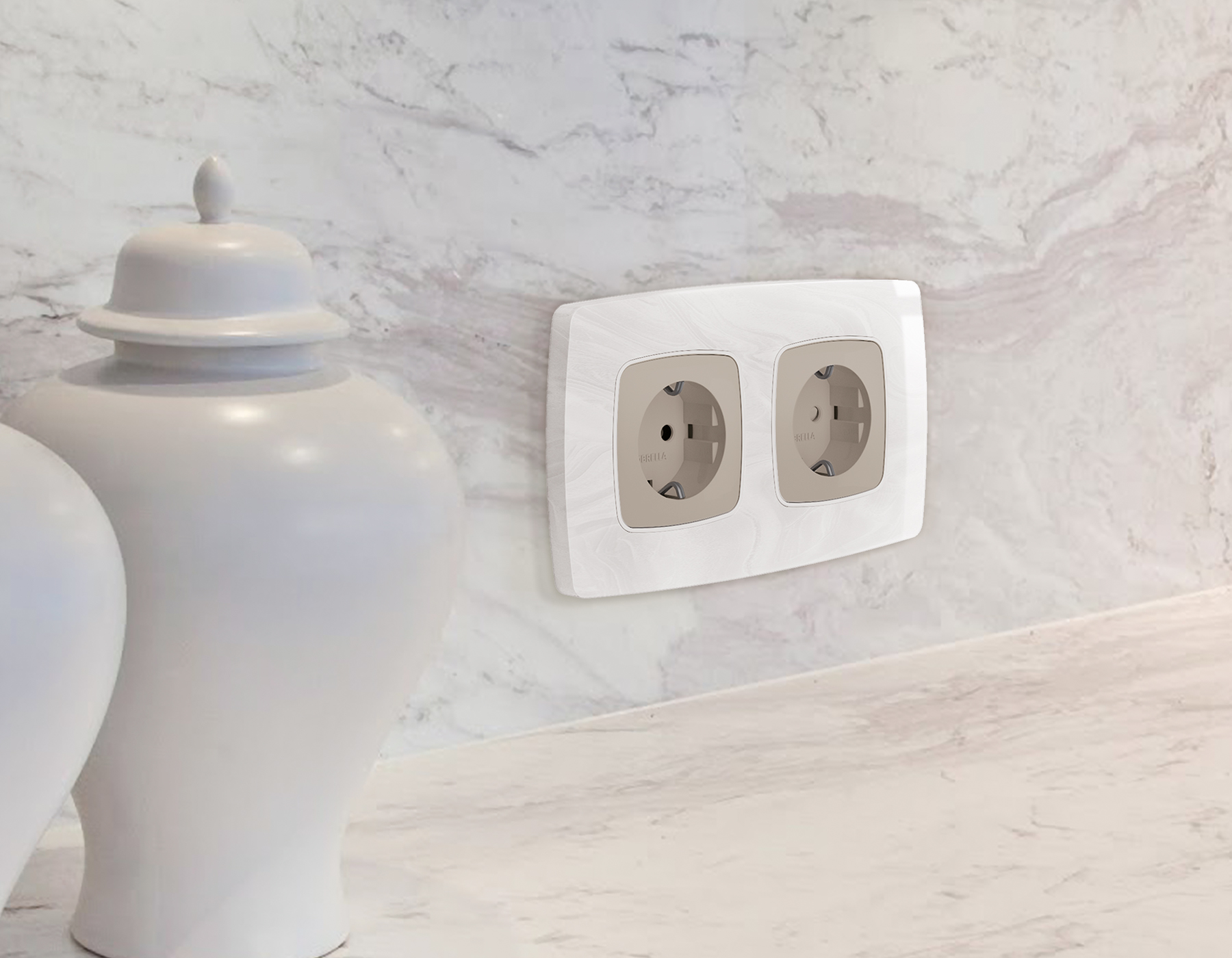 OF940104 Рамка OMEGA Opera (Белый мрамор) 4-ая