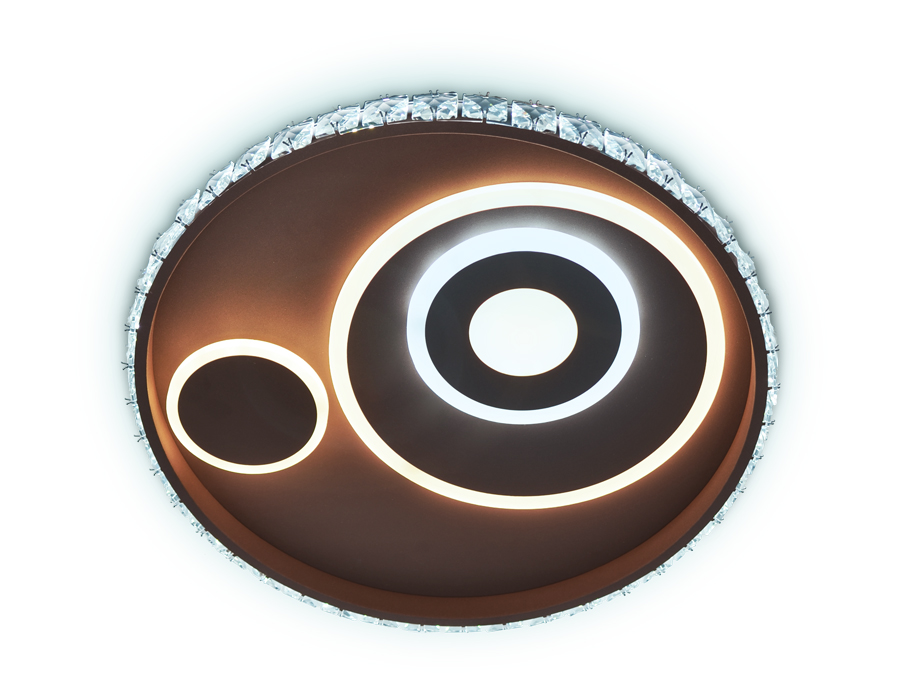 Потолочный светодиодный светильник Ambrella с пультом FA245 кофе 105W D490*65