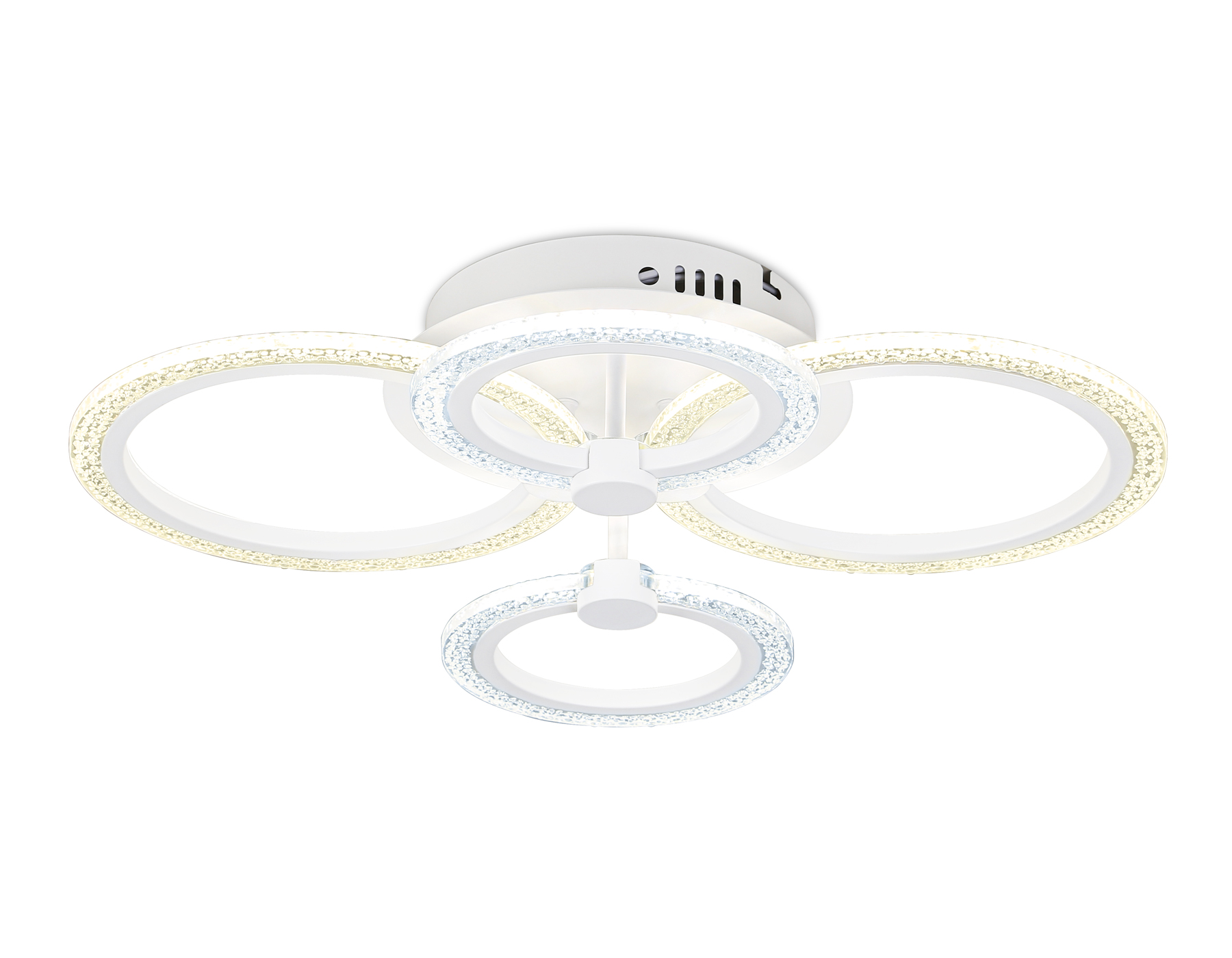 Потолочный светодиодный светильник с пультом Ambrella FA4061/4 WH белый 4200K/3000+6400K/6400K+3000K 51W 530*480*125 (ПДУ ИК)