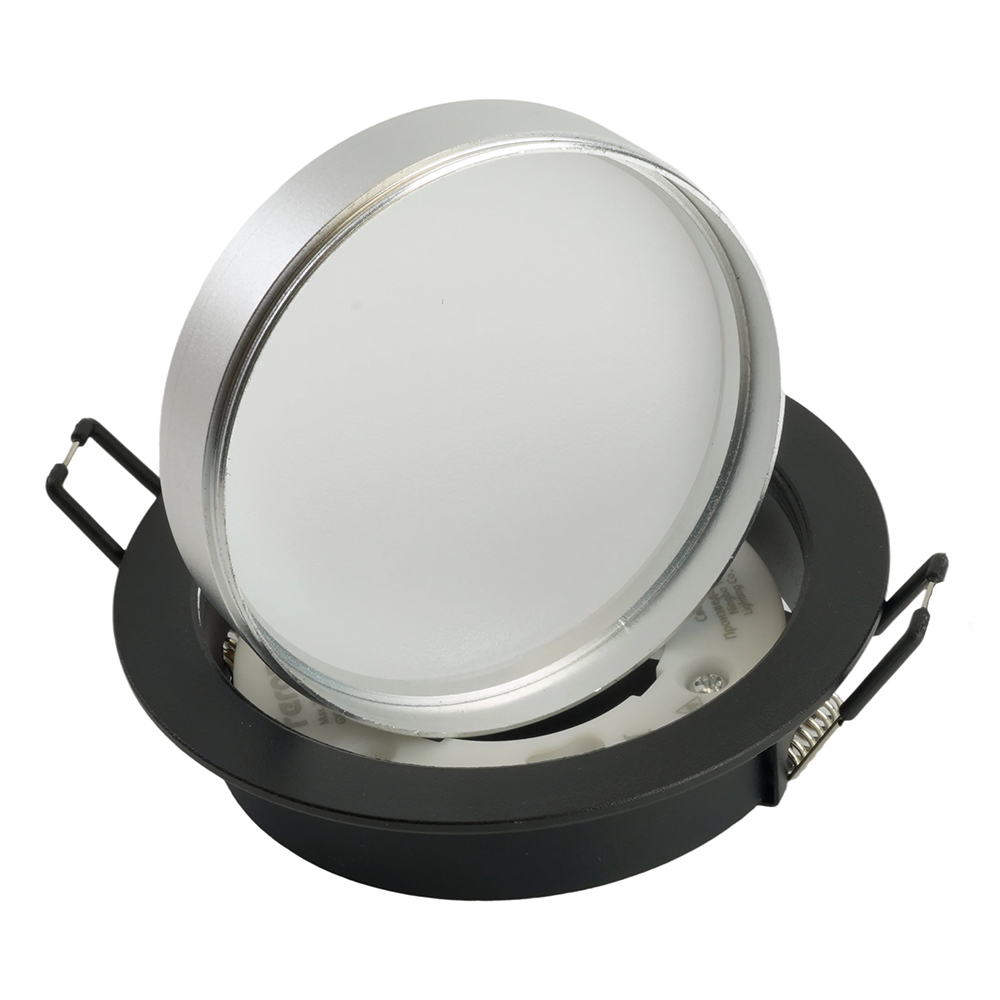 Светильник встраиваемый Feron DL507 потолочный GX53 черный + серебро круг