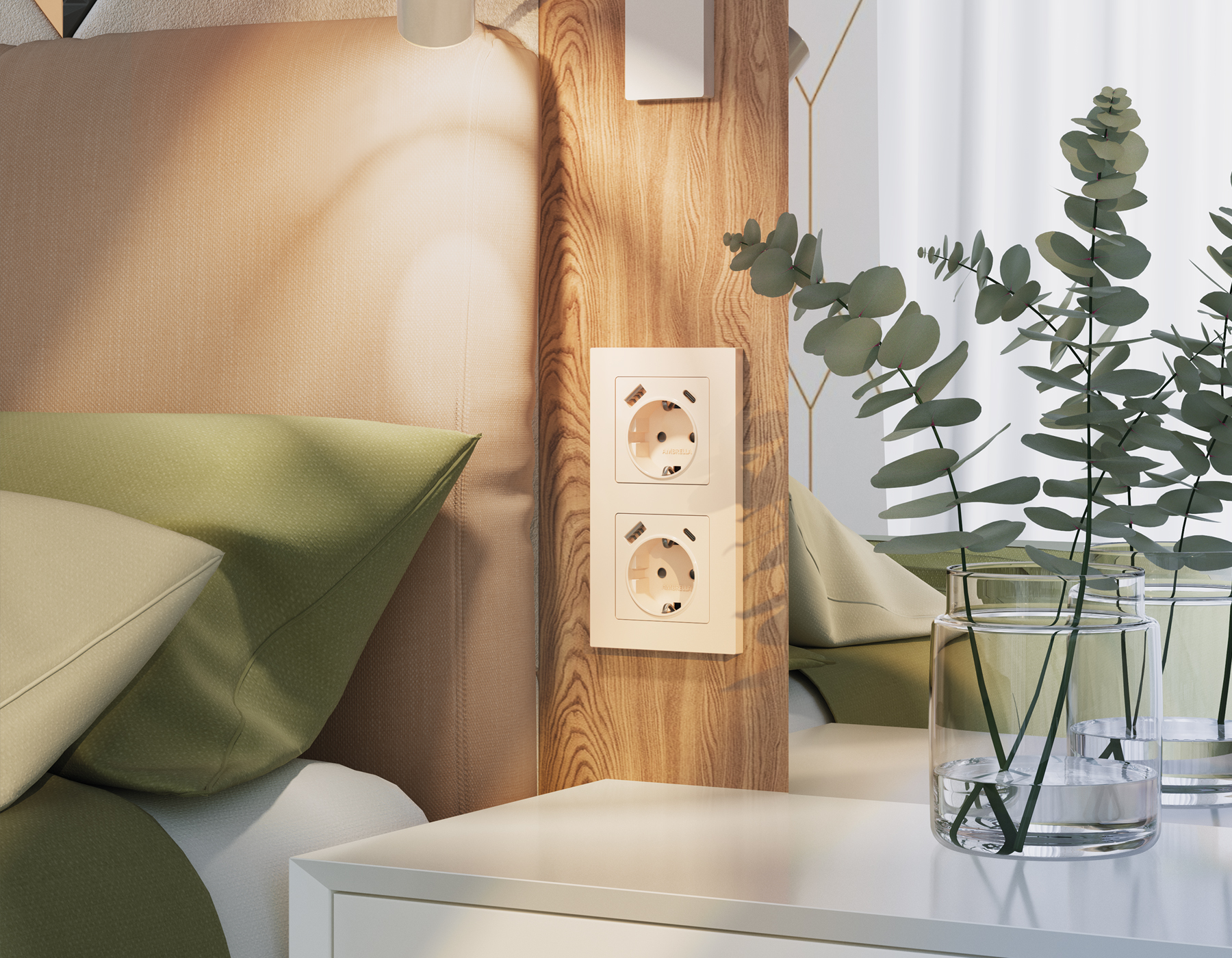 AF220305 Рамка ALFA Techno (Бежевый глянец) 5-ая