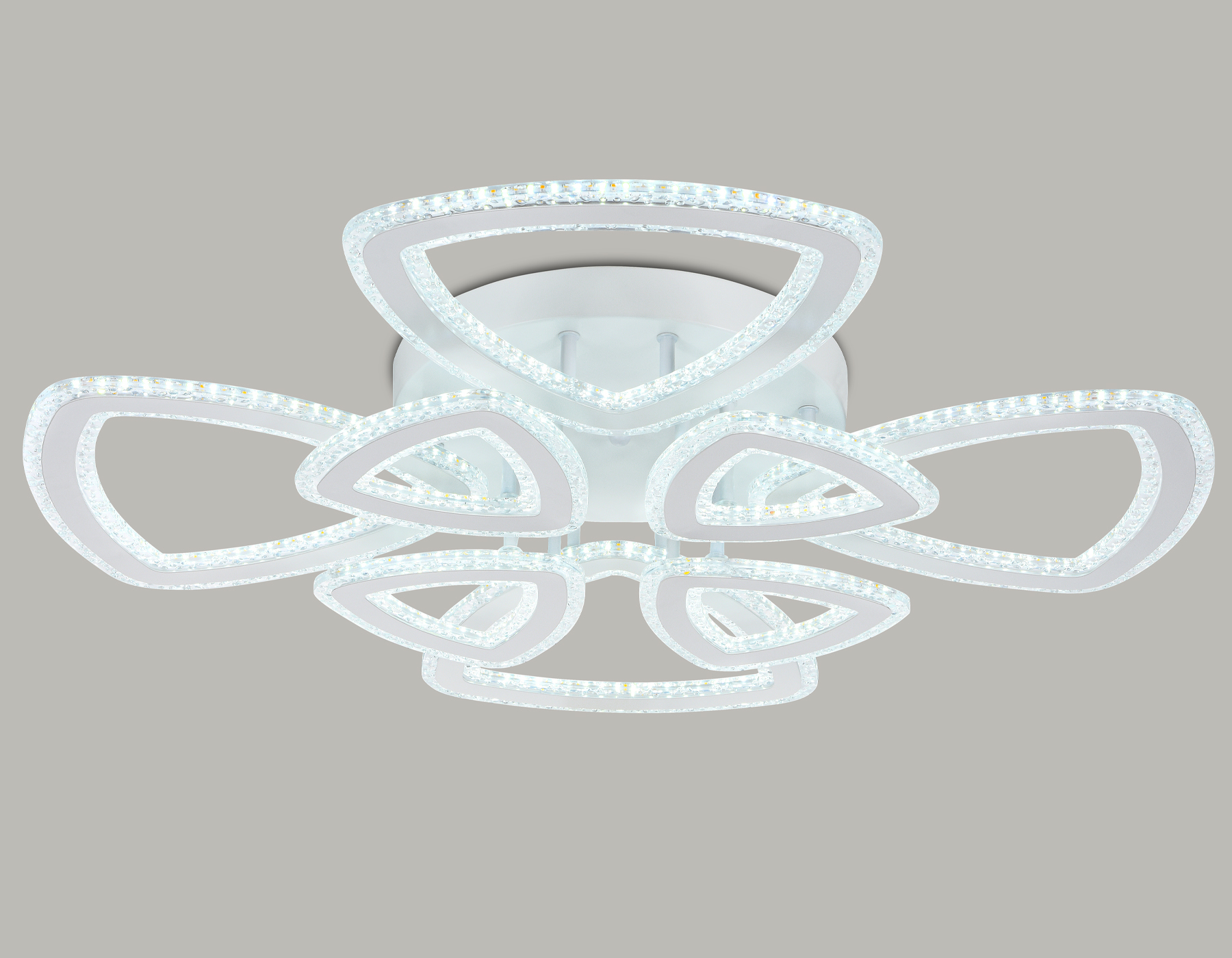 Потолочный LED светильник FA8863/4+4 WH белый 182W 3000K+6400K/3000K/6400K/4200K+4200K 740*740*130 (ПДУ РАДИО 2.4G)