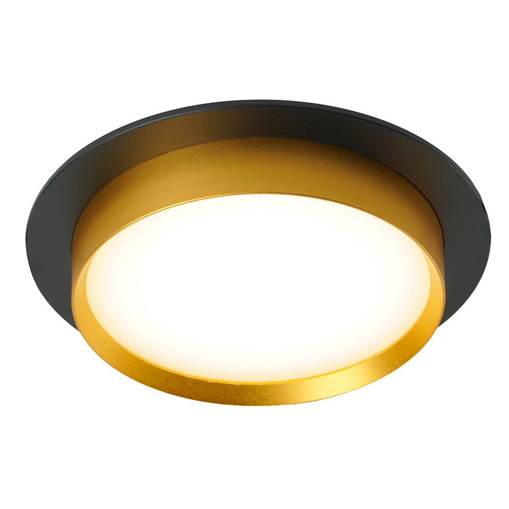 Светильник встраиваемый Feron DL507 потолочный GX53 черный + золото круг