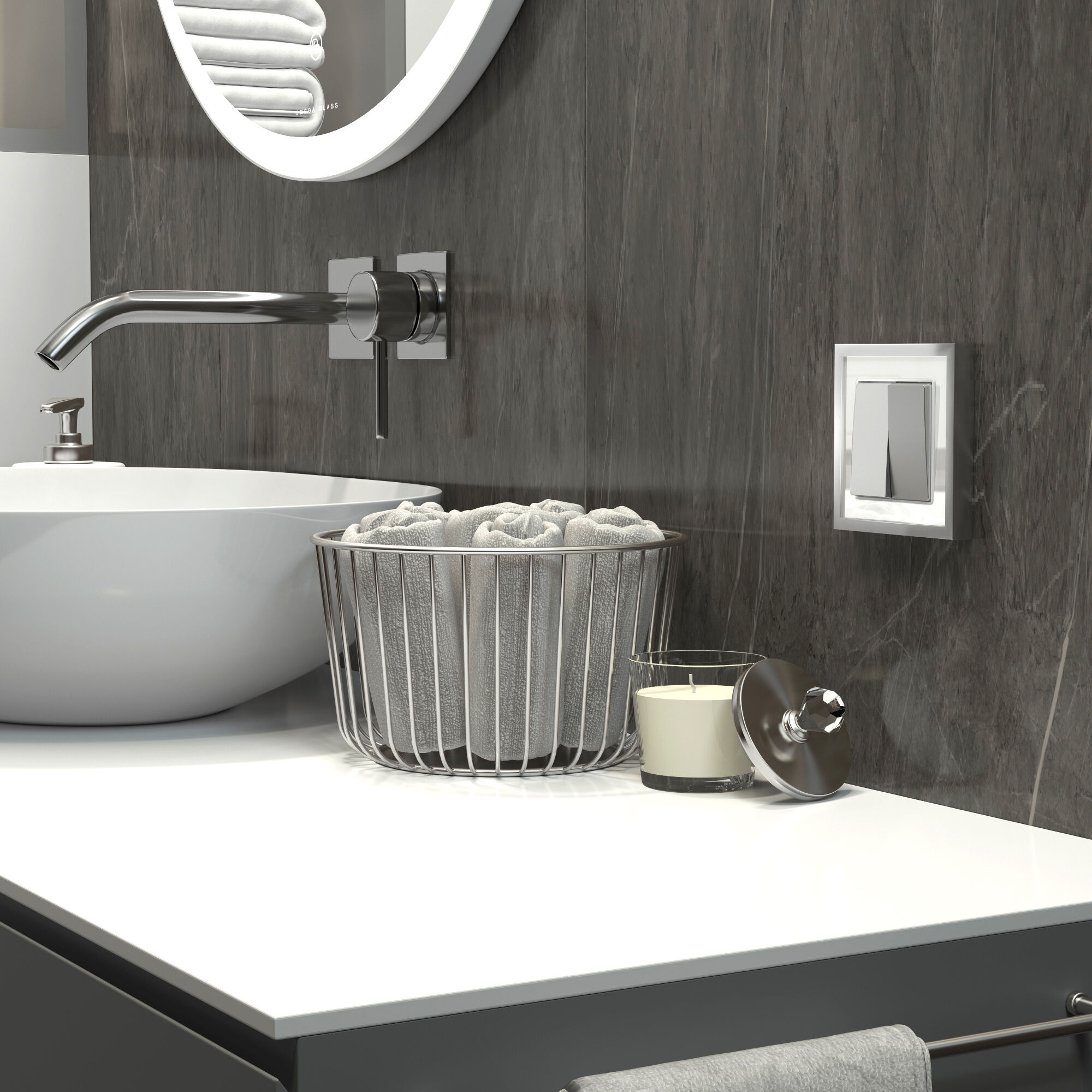 Рамка на 1 пост Baguette Werkel (белый/серебро) W0012850