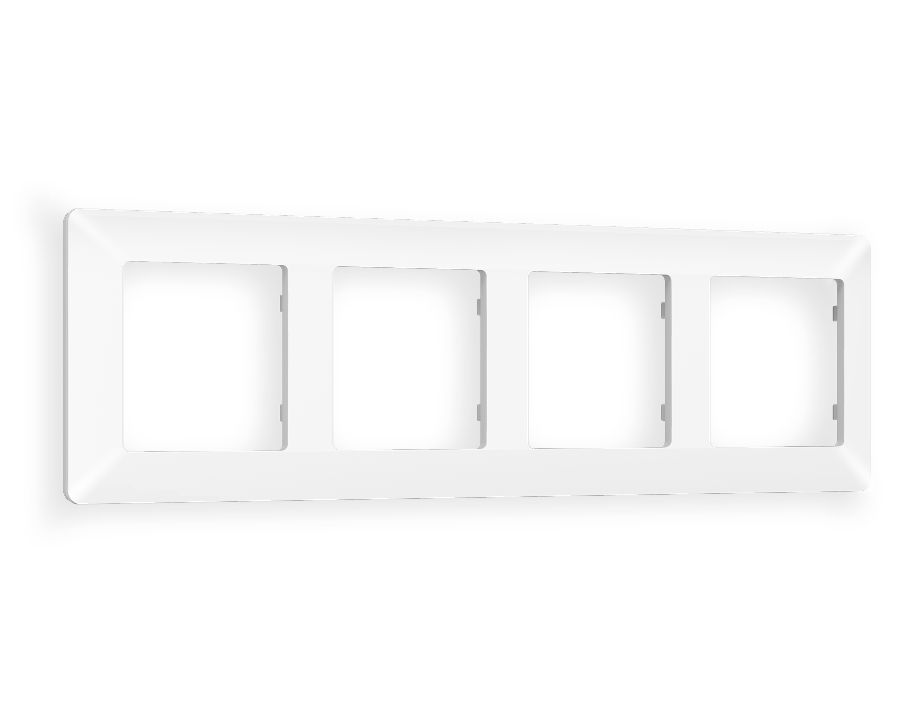 AF110124 Рамка ALFA Line (Белый матовый) 4-ая