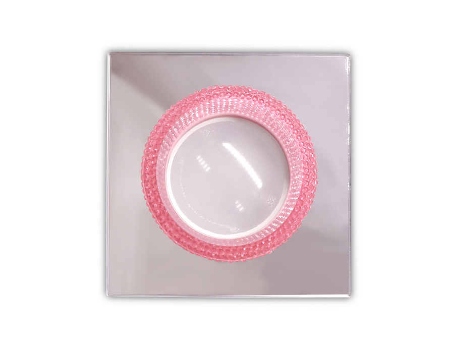 Встраиваемый точечный светильник Ambrella TN356 CH/PI хром/розовый GU5.3+3W (LED COLD) 95*95*45