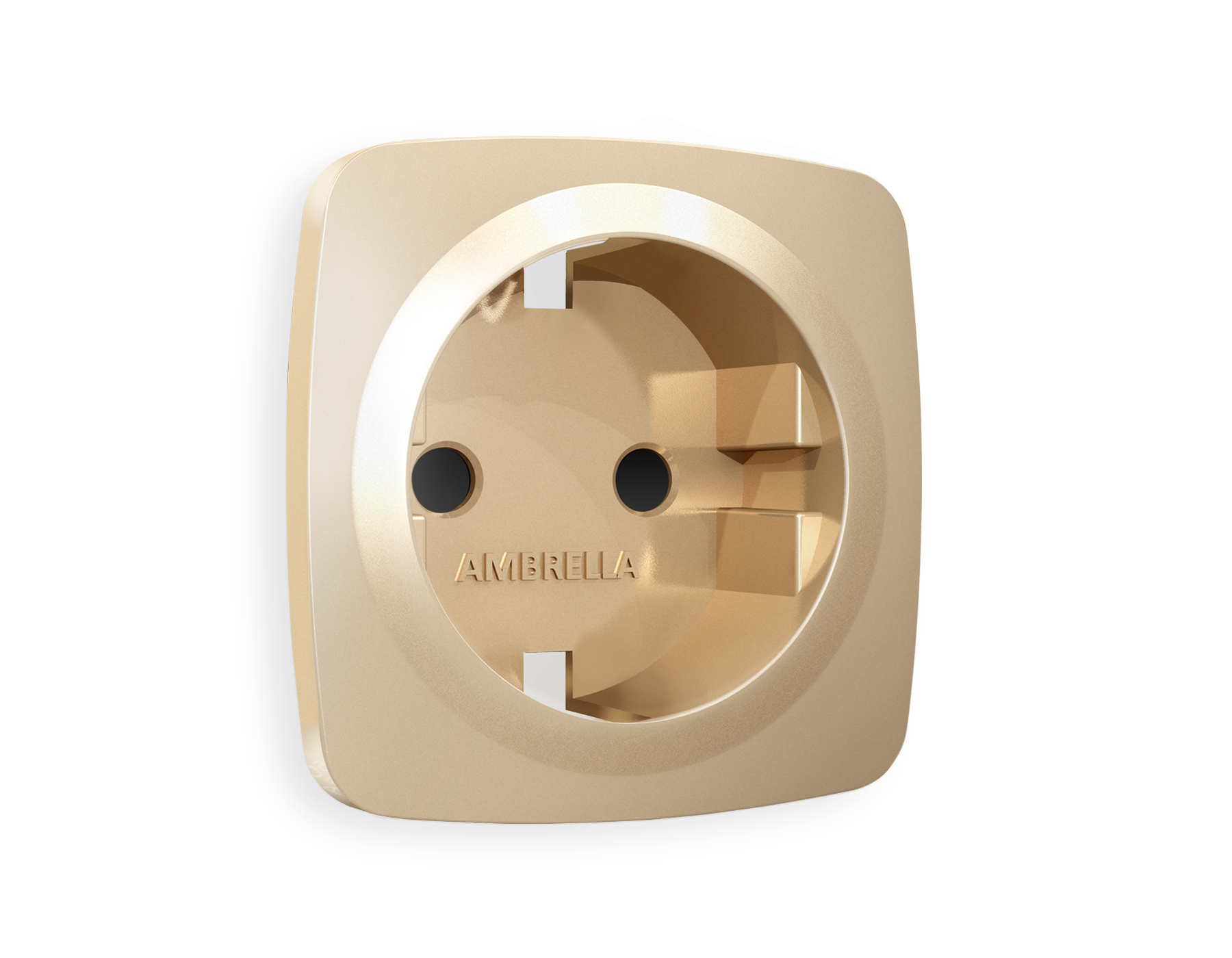 OP6070 Лицевая панель OMEGA (Шампань) для электрической розетки с/з со шторками QUANT