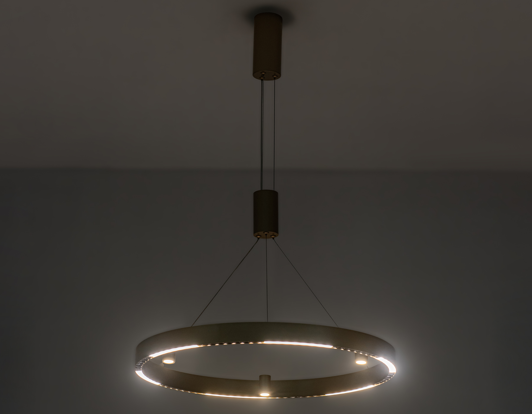 Подвесной LED светильник FL5846/1+3 GD золото 40W 3000K/4200K/6400K D600*1200 (без ПДУ)