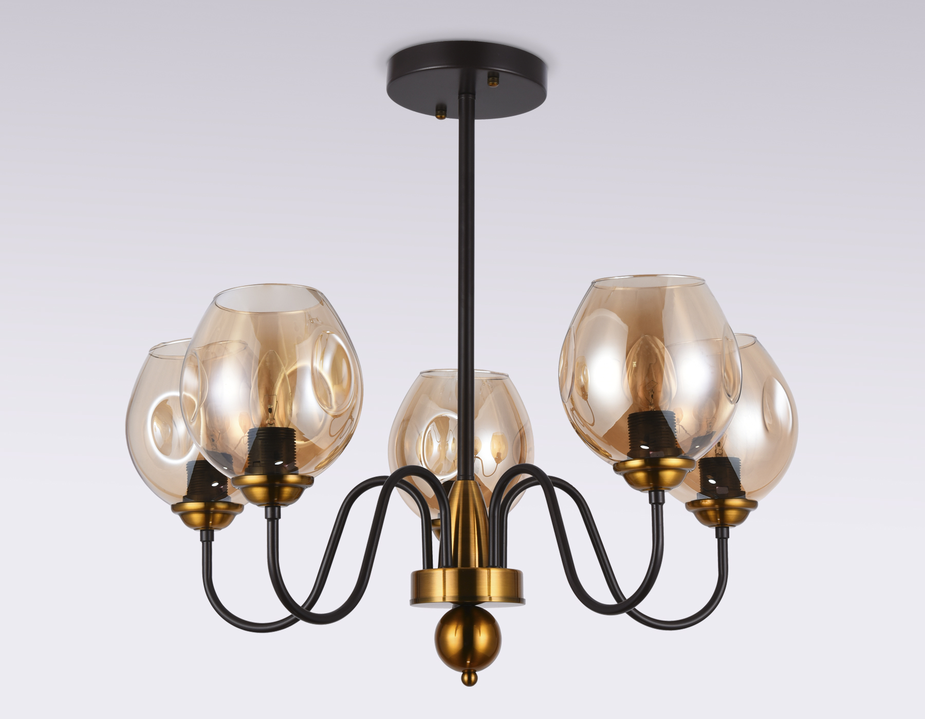 Подвесная люстра Ambrella TR9057 темный кофе/янтарь E27 max 40W D650*572