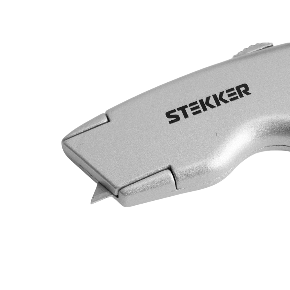 Нож строительно-монтажный с трапециевидным лезвием, 19 мм, 2 лезвия в рукоятке KMU-12-T