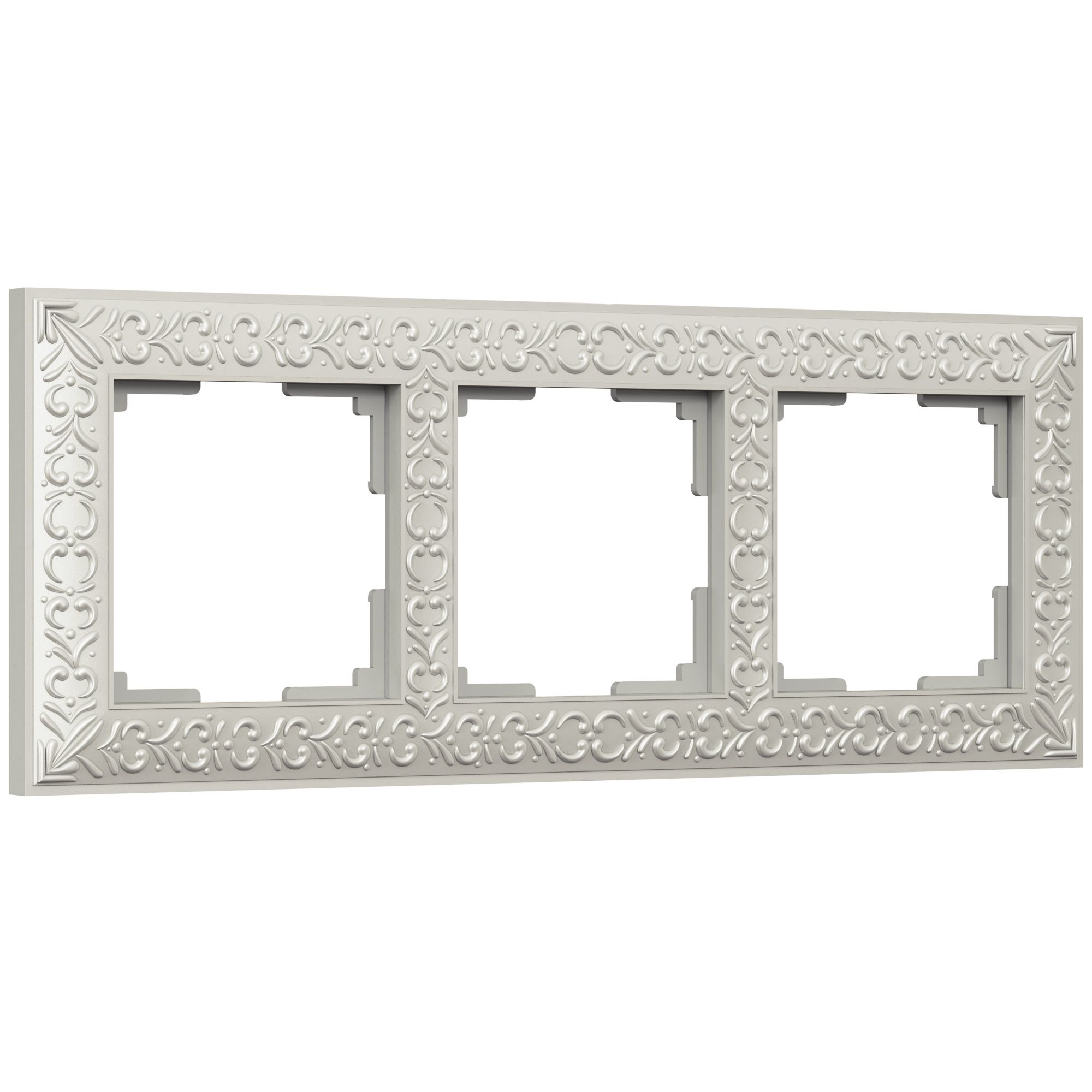 Рамка на 3 поста Werlel Antik (жемчужный) WL07-Frame-03