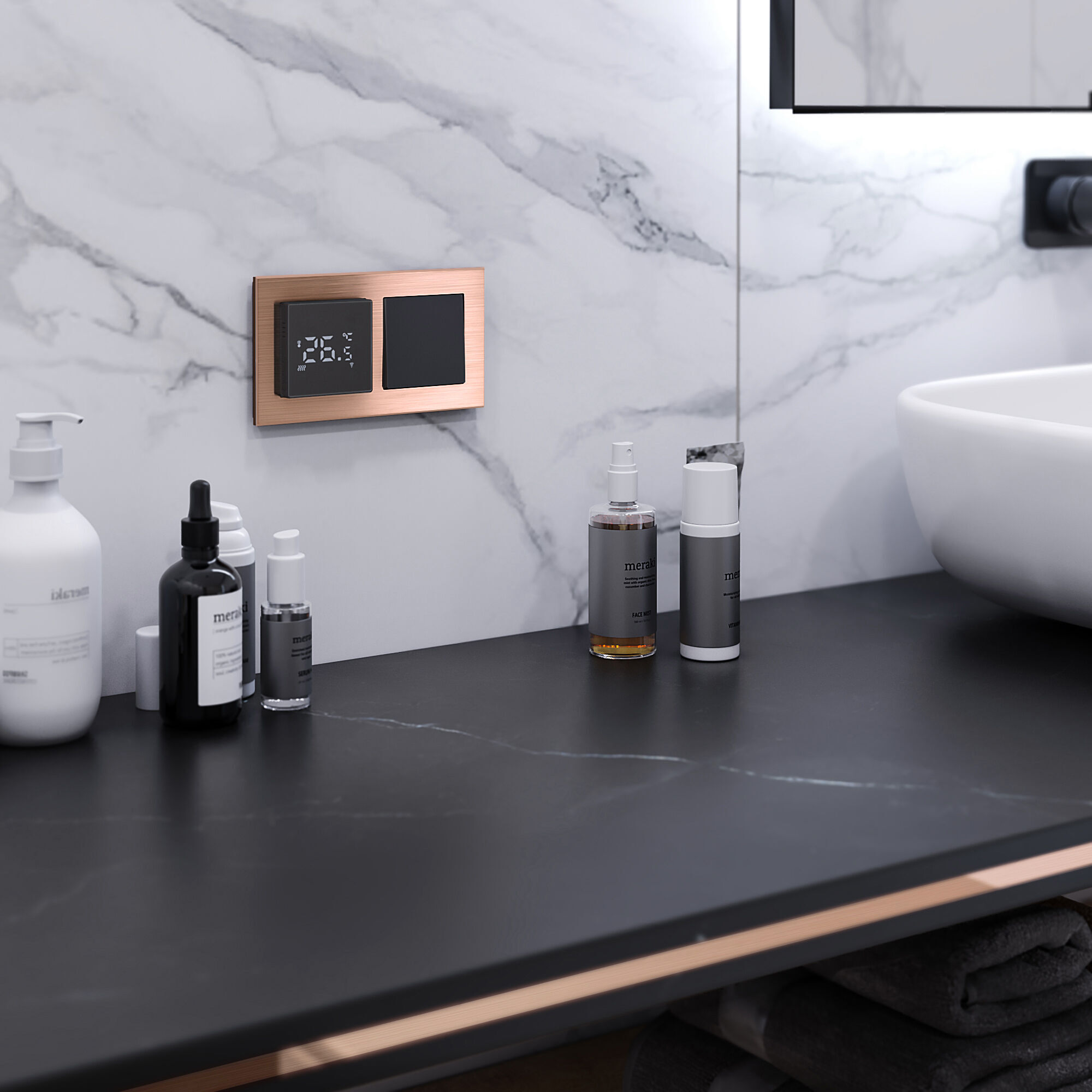 Рамка на 2 поста Werkel Aluminium  (бронза) W0021712