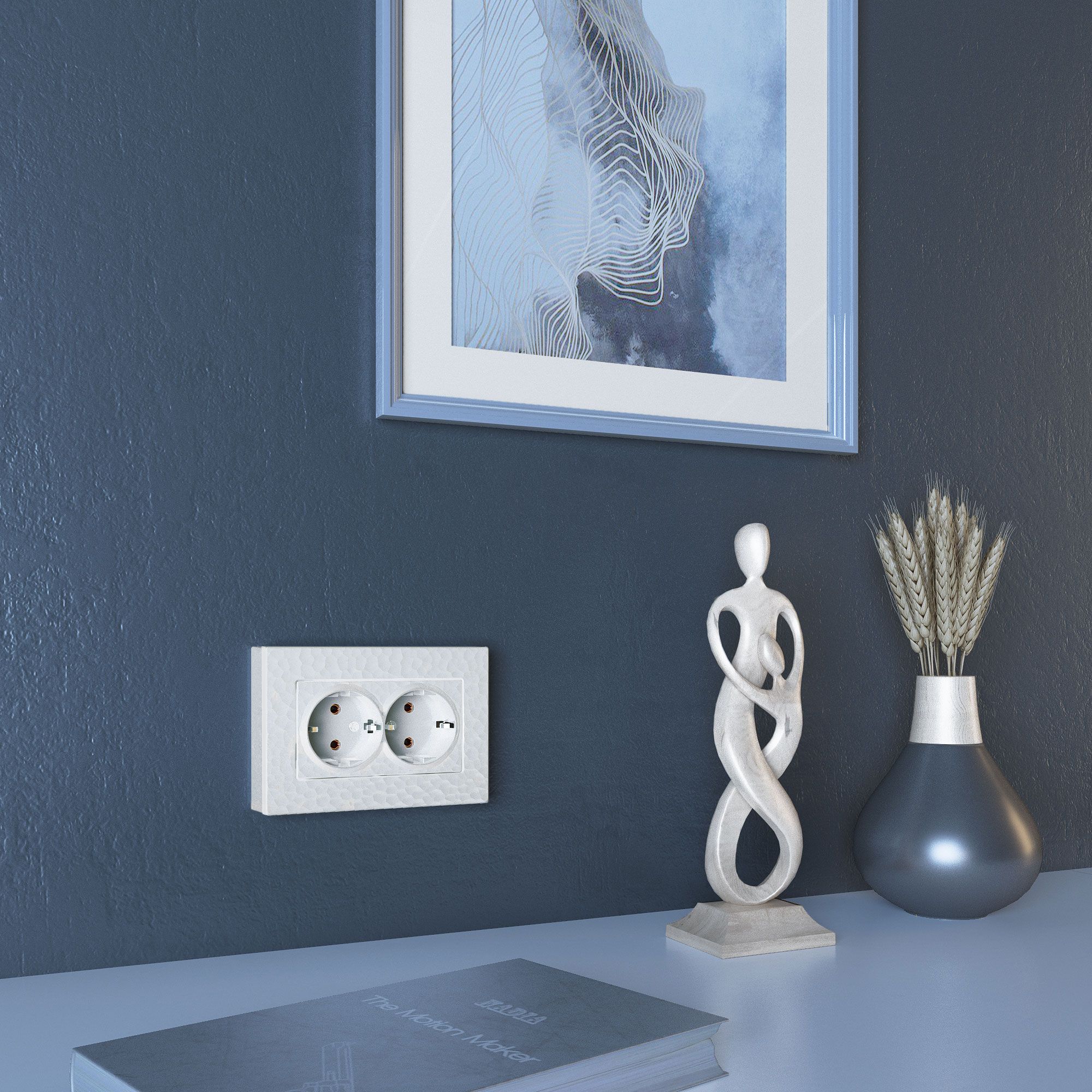 Рамка для двойной розетки Werkel Hammer (белый) / W0082401 / a052533