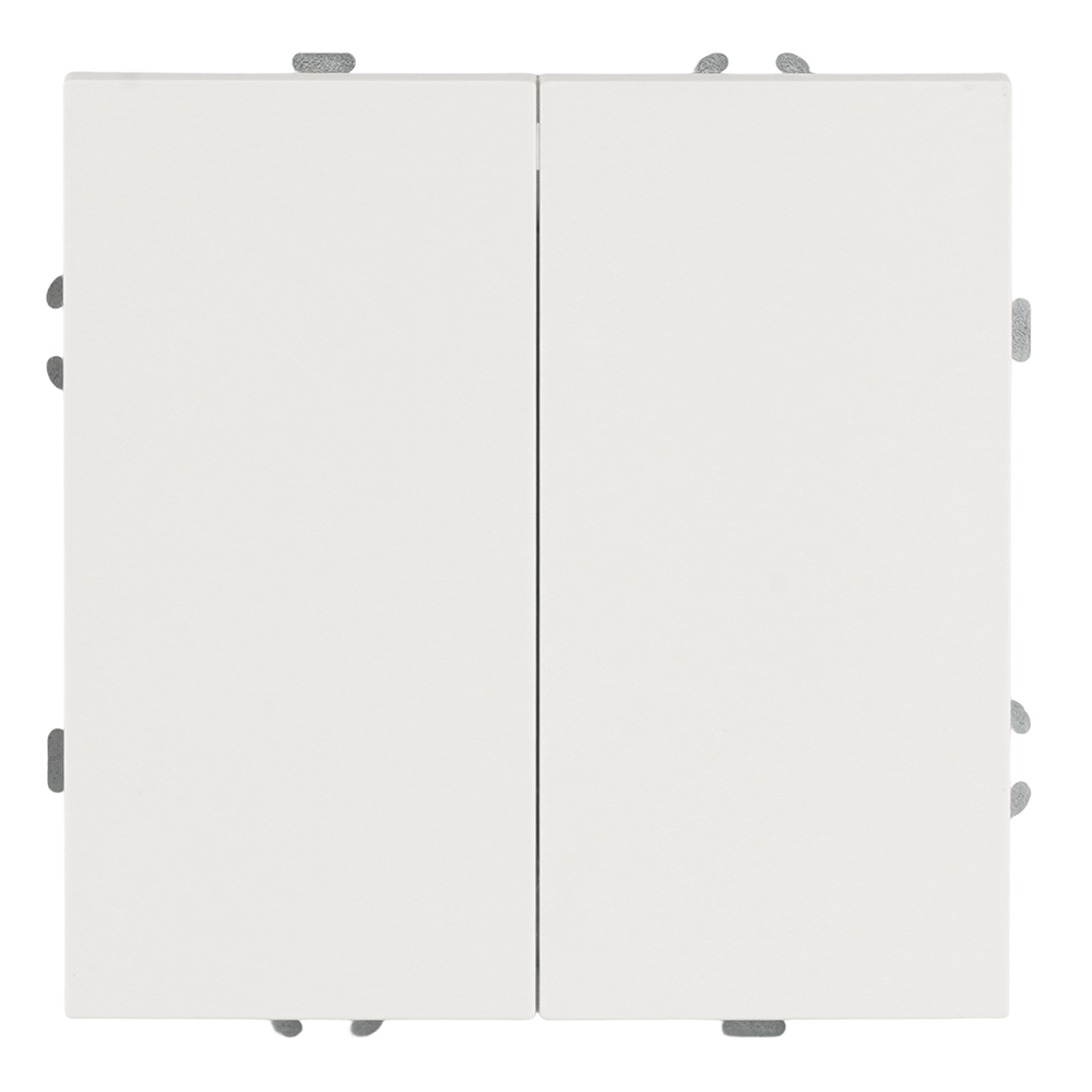 Переключатель 2-клавишный (механизм), СЗК, STEKKER, 250В, 10А, серия Эмили, RSW10-5107-01ZK, белый фарфор, soft touch