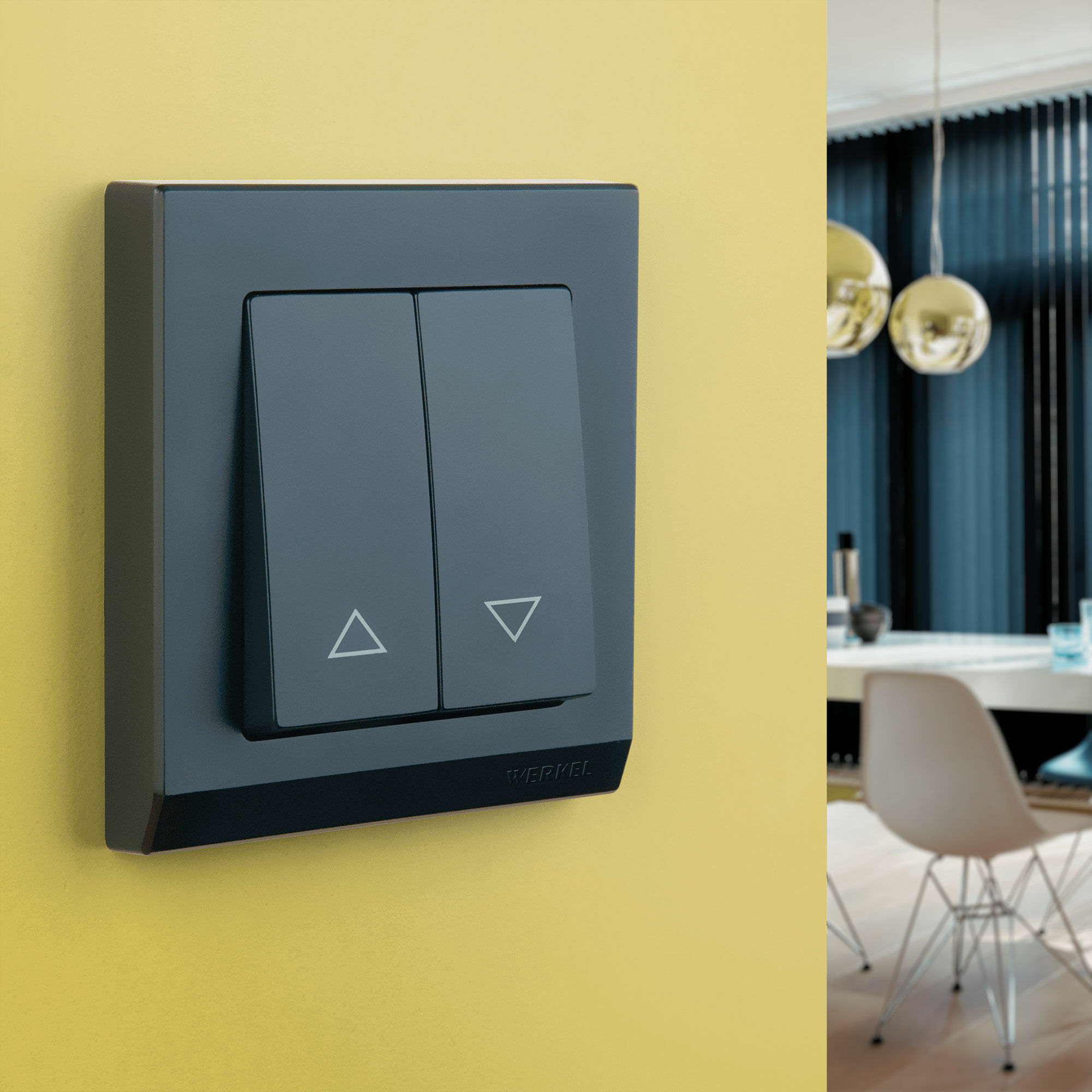 Выключатель жалюзи WERKEL (черный) WL08-01-02 / W1124508 / a041297