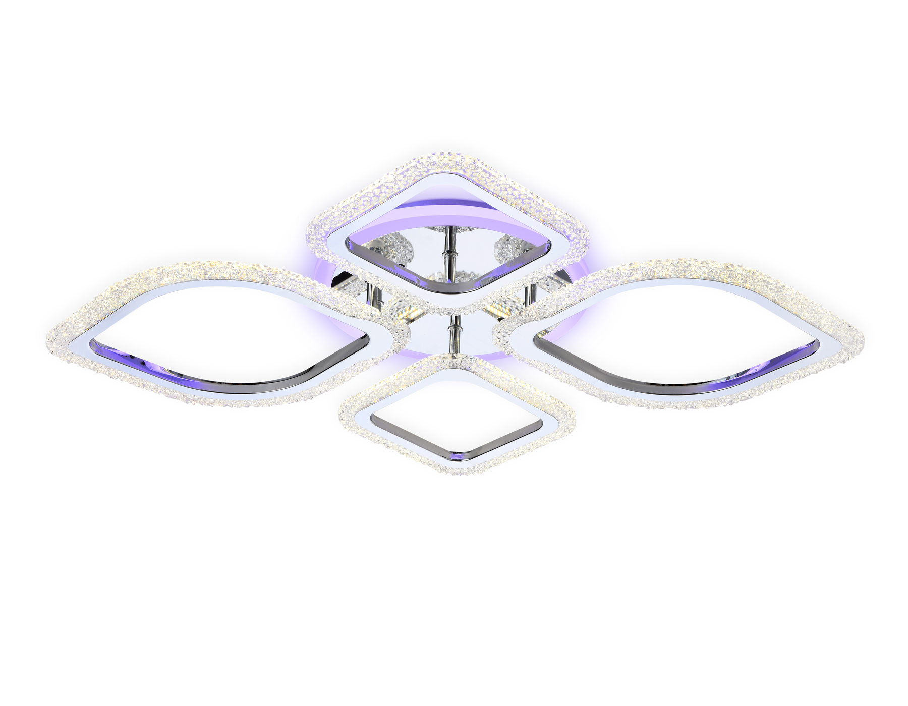 Потолочный светодиодный светильник с пультом Ambrella FA5148 CH хром 77W 680*630*90 (ПДУ РАДИО 2.4)