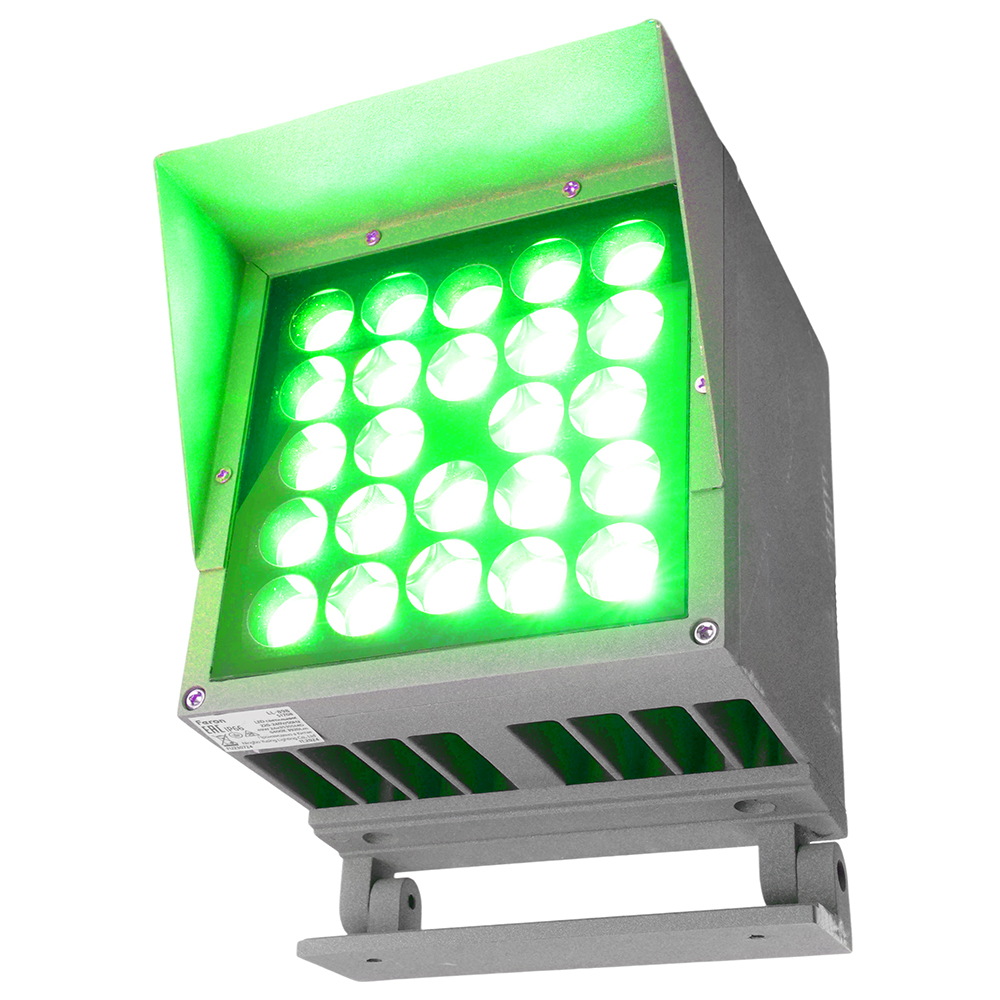 Светодиодный светильник ландшафтно-архитектурный Feron LL-898  AC220-240 49W зеленый IP66 квадрат