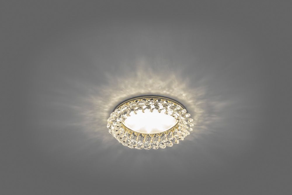 Светильник встраиваемый Feron CD5353 потолочный GX53 прозрачно-золотистый