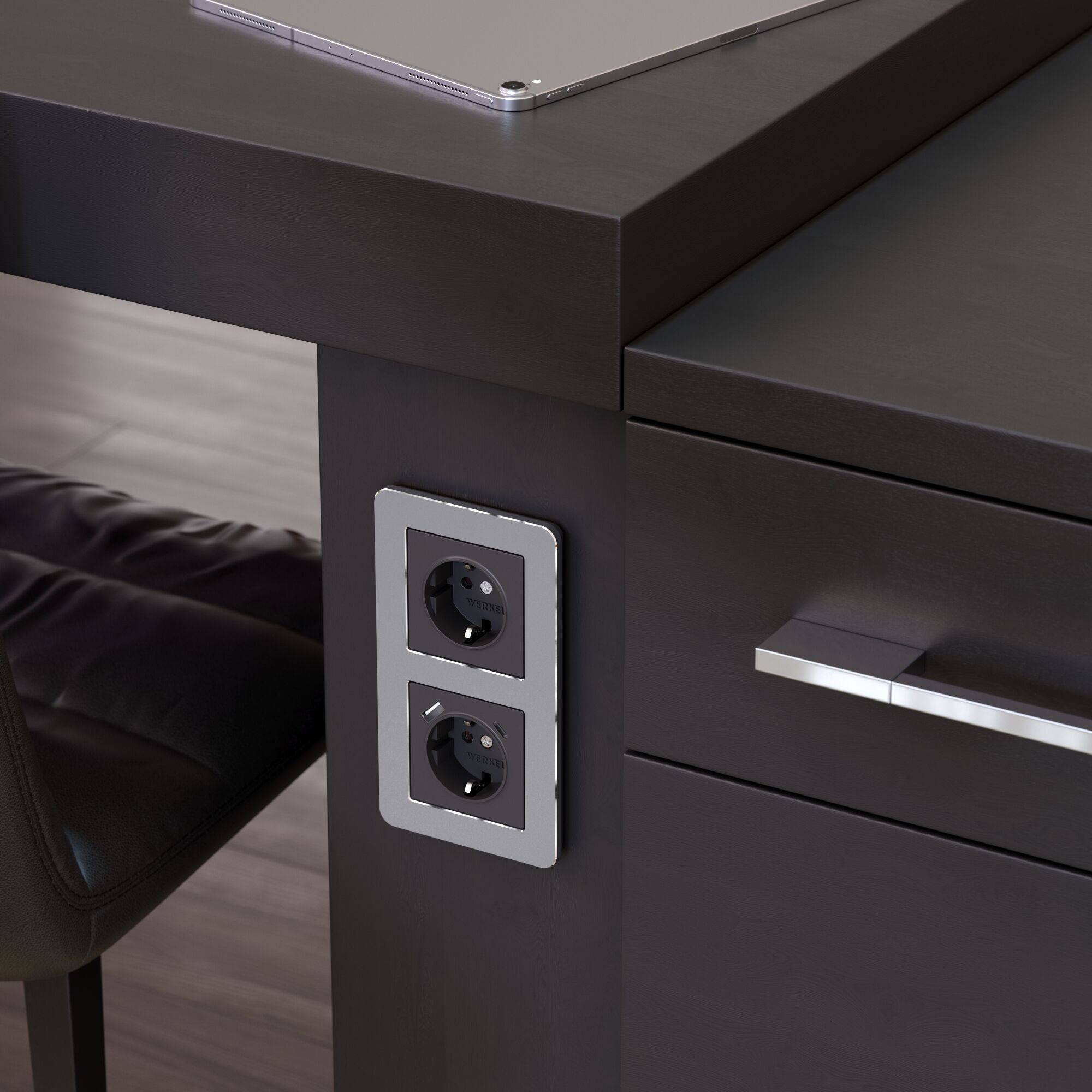 Рамка на 2 поста Platinum Werkel (алюминий) W0022606