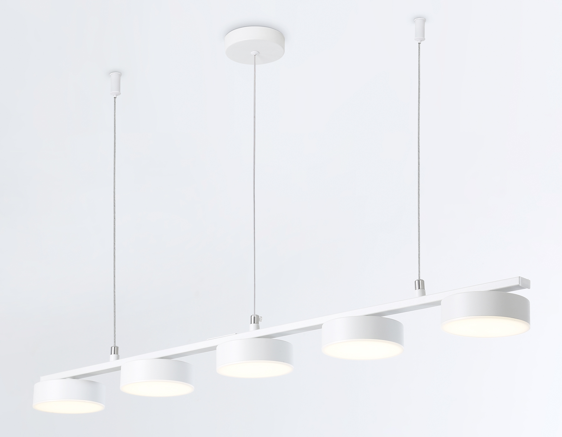 Подвесной светильник Ambrella FL51733/5 WH белый 3000K/4200K/6400K 25W 800*100*1000 (Без ПДУ) Подвесной светильник Ambrella FL51733/5 WH белый 3000K/4200K/6400K 25W 800*100*1000 (Без ПДУ)