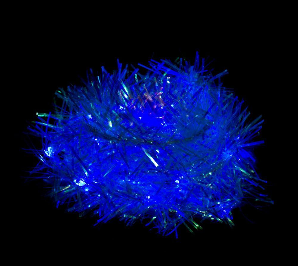 Светодиодная гирлянда Feron CL40 мишура 6.1 м +4.3м 230V синий c питанием от сети