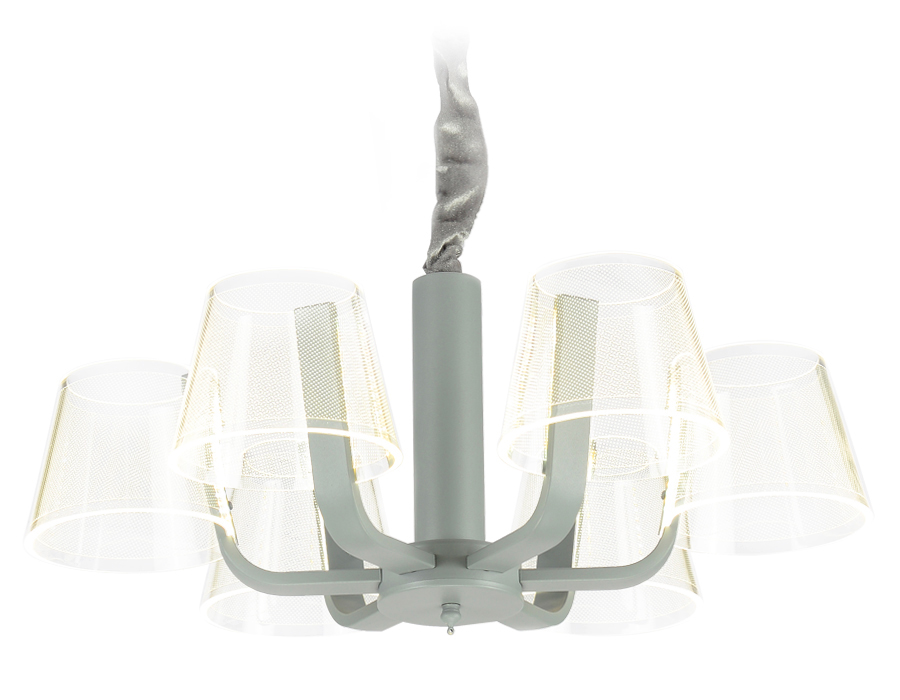 Подвесная светодиодная люстраAmbrella  с пультом AK4011/6 GR/S серый/песок 72W