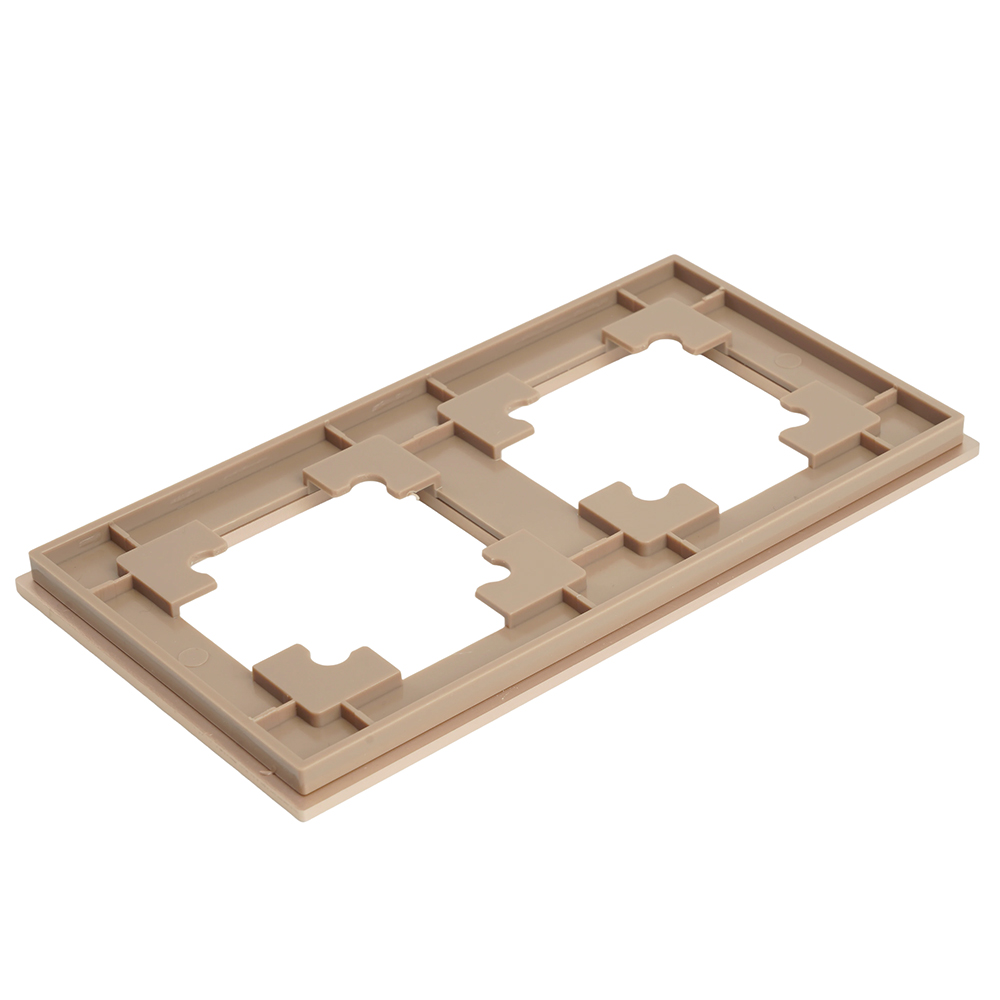 Рамка 2-местная, металл, STEKKER, MFR00-7002-02 , серия Катрин, шампань