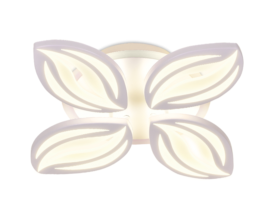 Потолочный светодиодный светильник Ambrella FA507/4 WH белый 96W+6.5W 550*550*100 (ПДУ РАДИО 2.4)