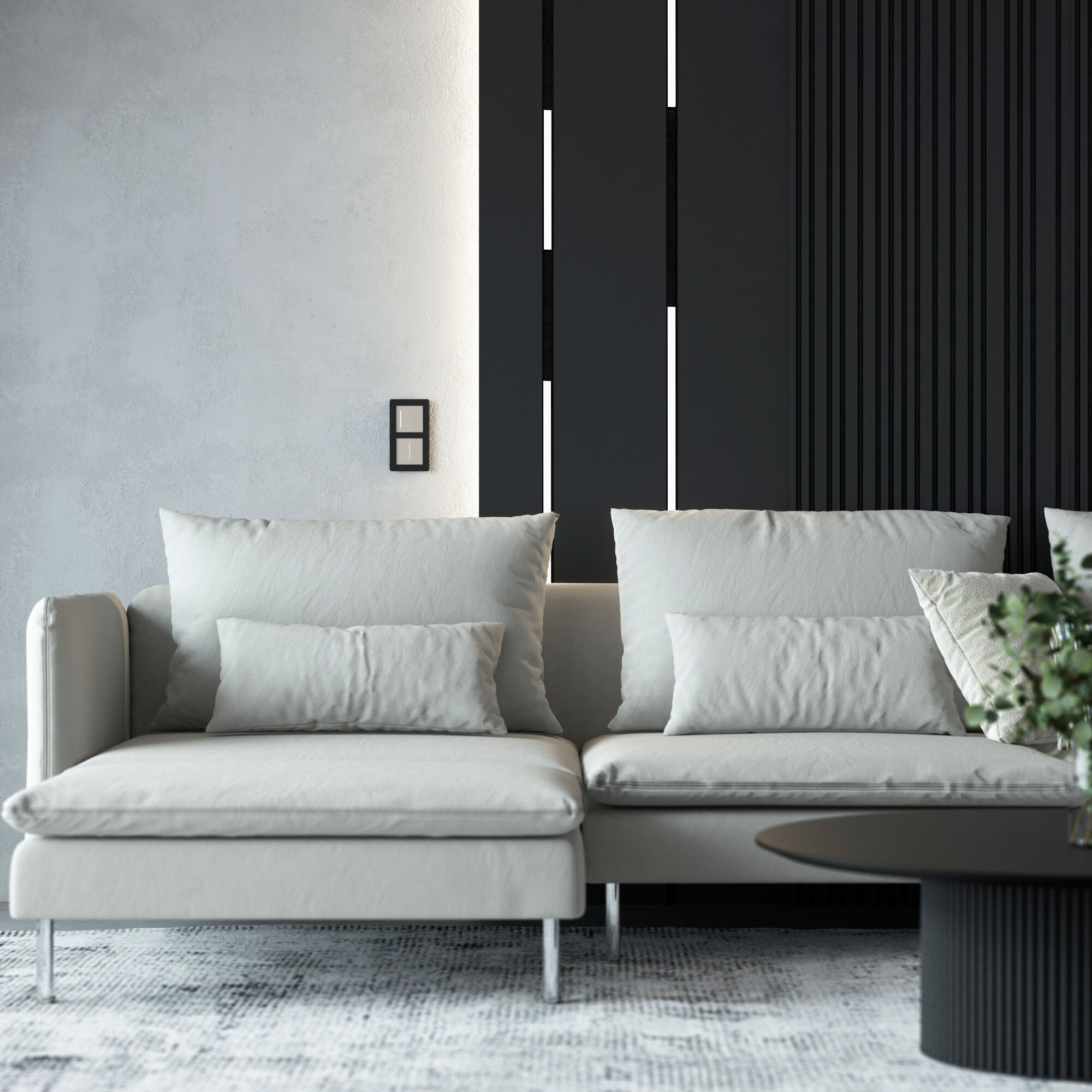 W4513641/ Умный сенсорный выключатель одноклавишный (дымчатый) W4513641