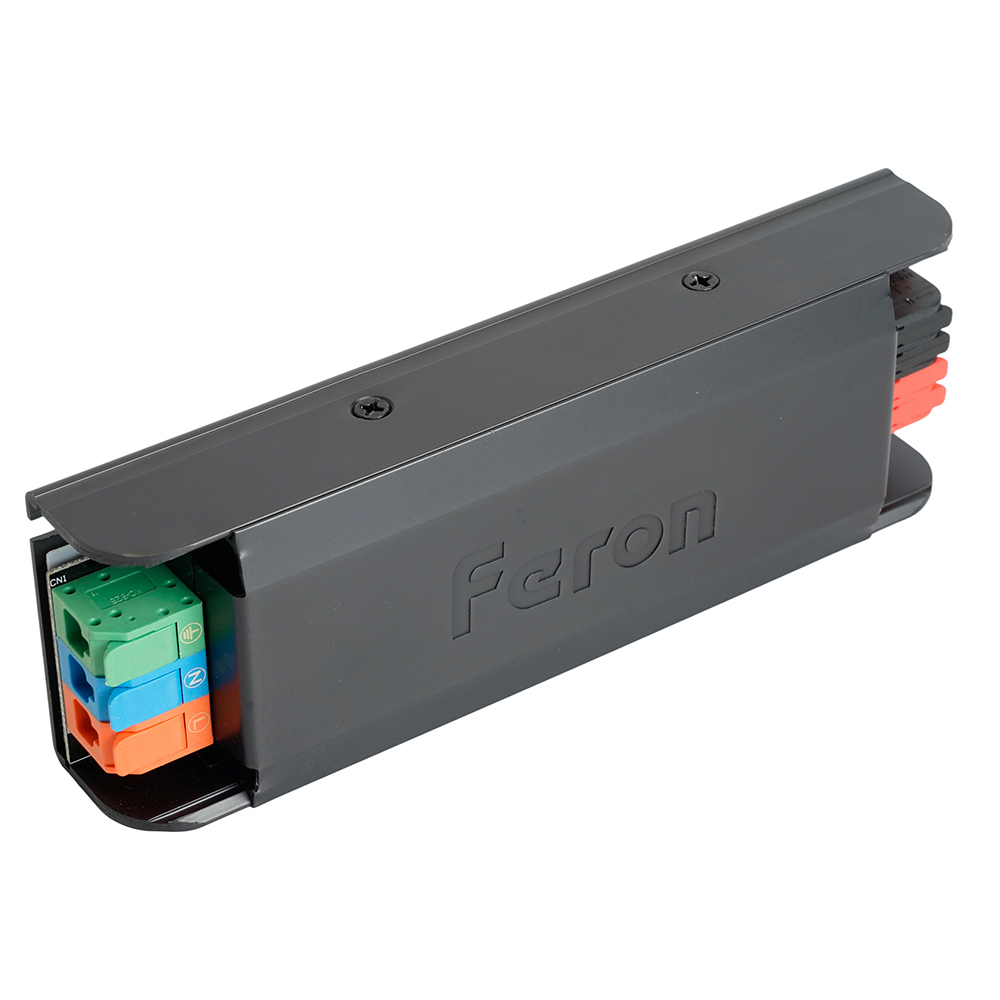 Трансформатор электронный для светодиодной ленты с плавным пуском и диммированием 100W 24V IP20, клипсы, LB004