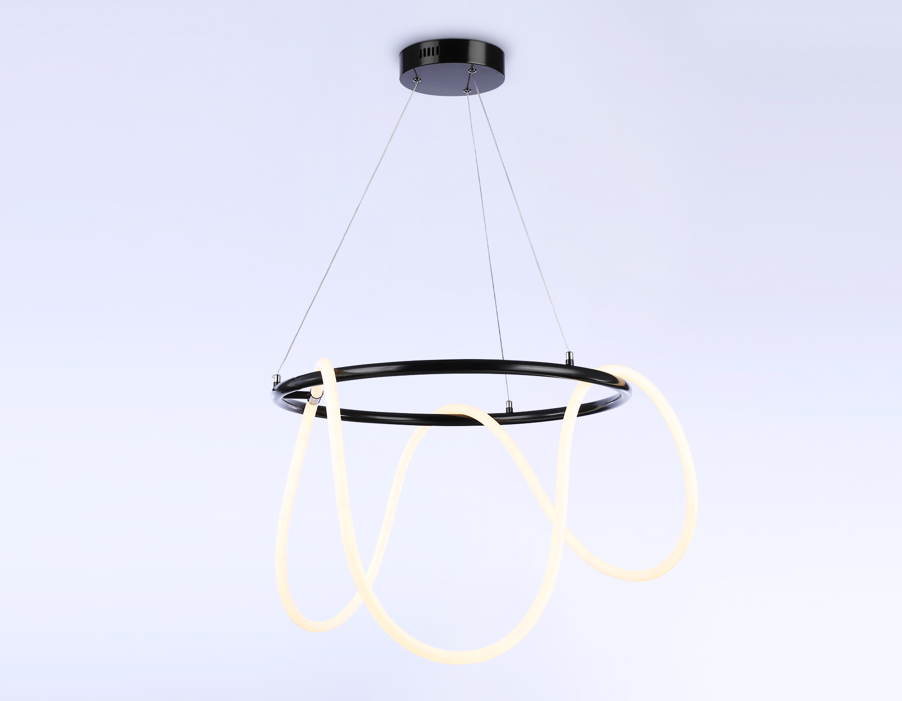 Подвесной светильник Ambrella FL10501 DCH черный хром 3000K/4200K/6400K 74W D600*1200 (ПДУ РАДИО 2.4G)