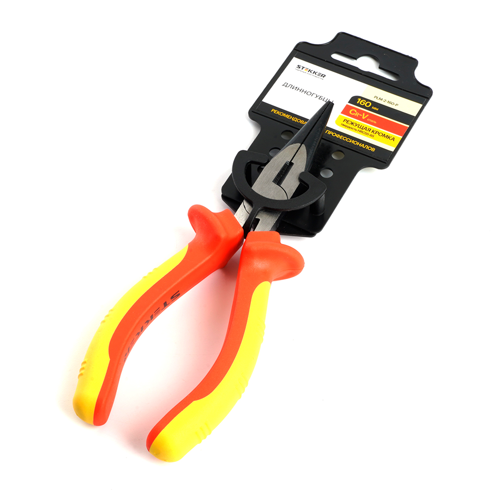 Длинногубцы STEKKER многофункциональные, 160мм, Cr-V,  PLM-2-160-P