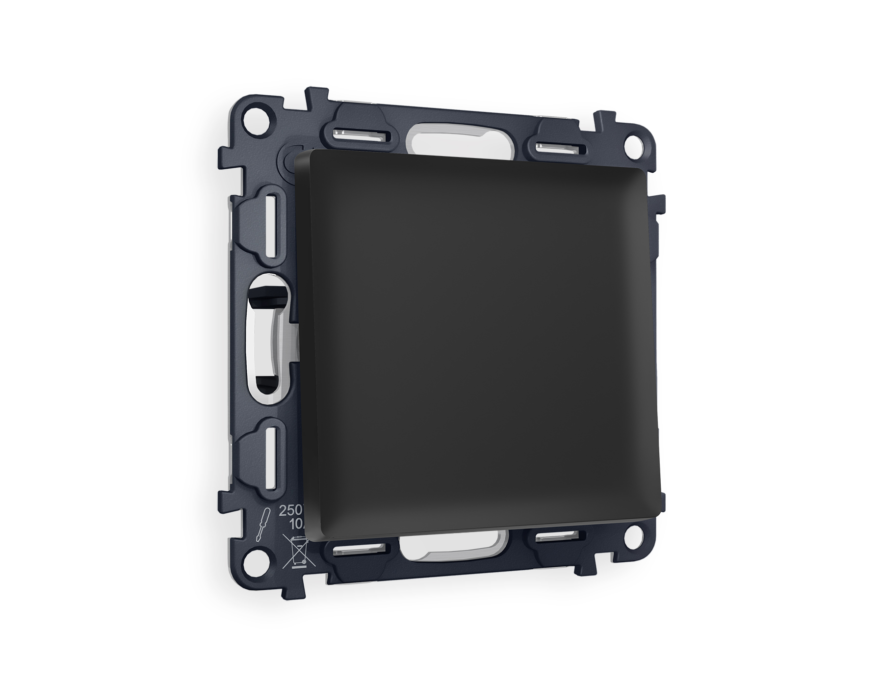 MA801020 Комплект механизма 1-кл проходного выключателя ALFA Черный матовый QUANT (AP8010, VM105)