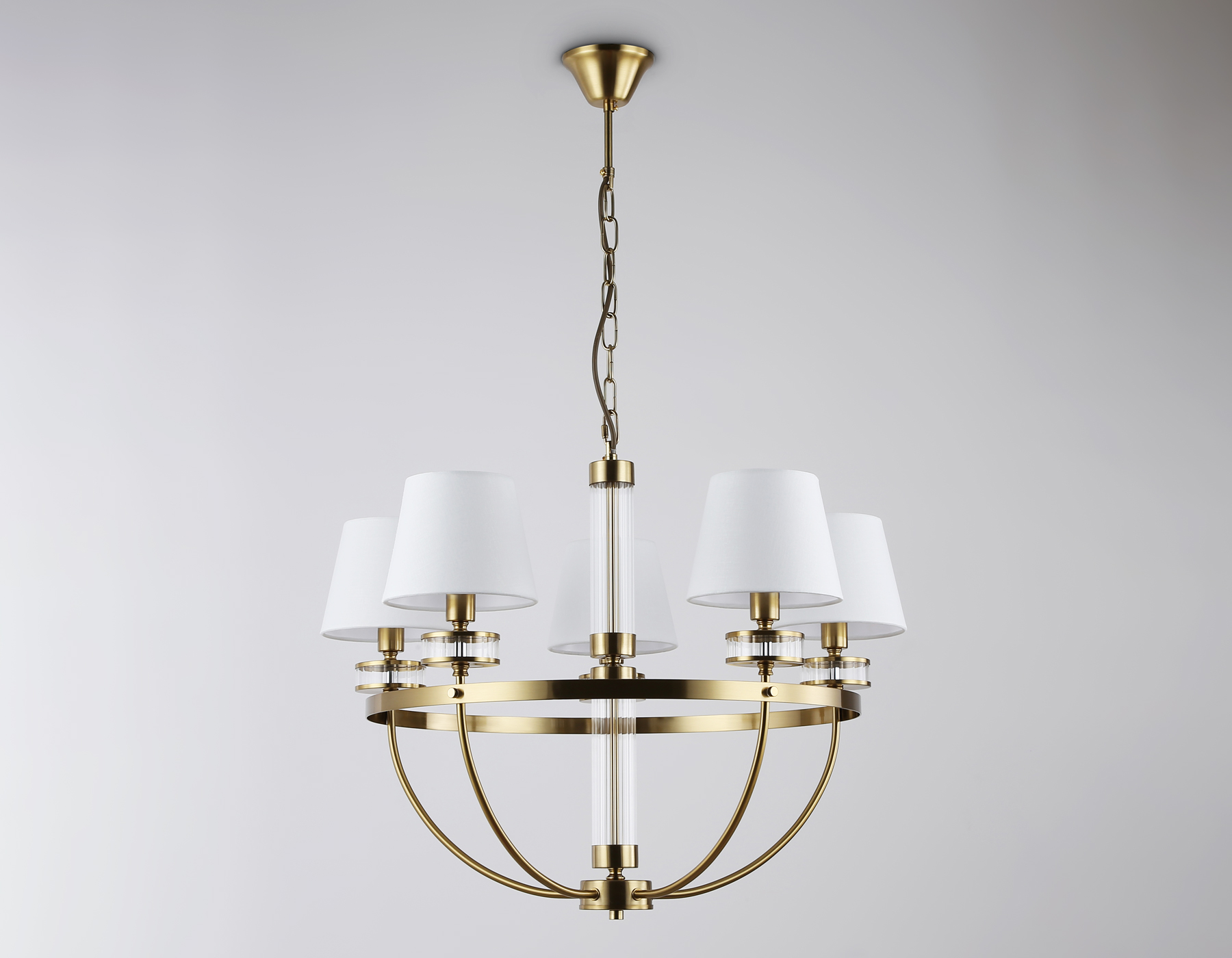 LH71251/5 BS/WH латунь/белый E14/5 max 40W D700*990