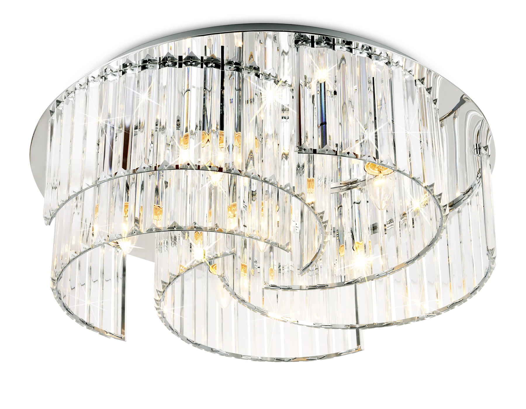 Потолочный светильник Ambrella TR5205/6 CH/CL хром/прозрачный  E27/6 max 40W D600*180