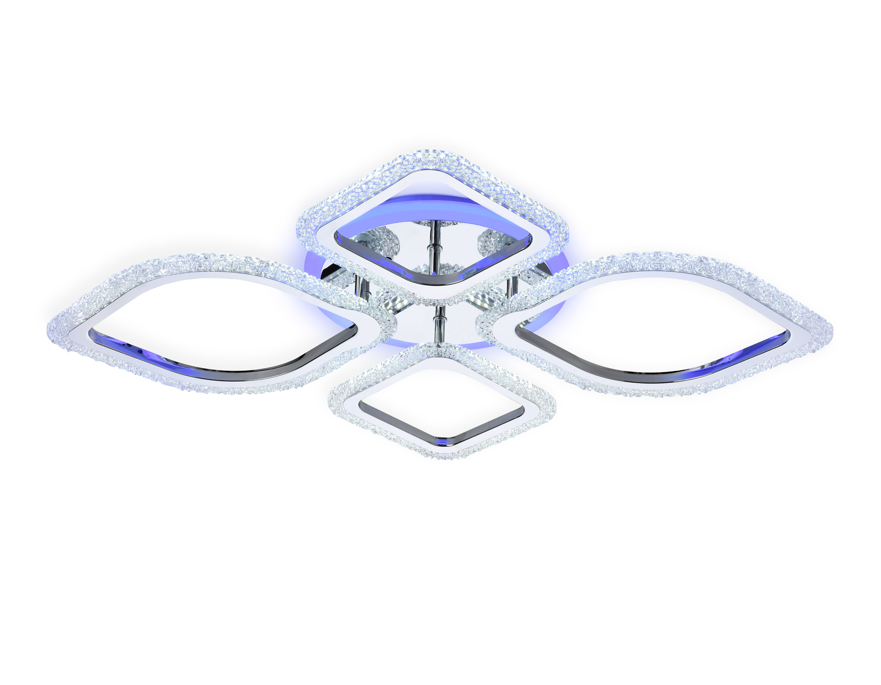 Потолочный светодиодный светильник с пультом Ambrella FA5148 CH хром 77W 680*630*90 (ПДУ РАДИО 2.4)