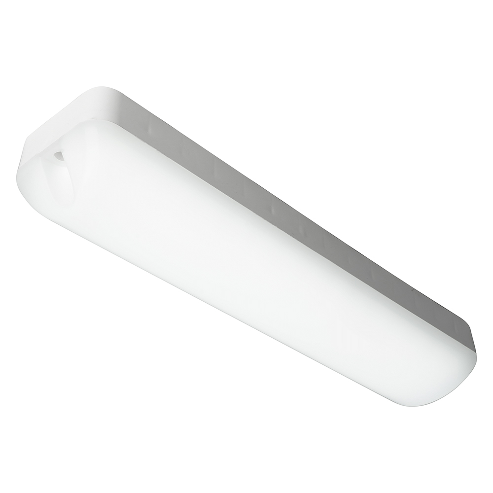 Светильник светодиодный пылевлагозащищённый с оптико- акустическим датчиком Feron AL3038 в пластиковом корпусе 12W 4000K 220V IP65 белый