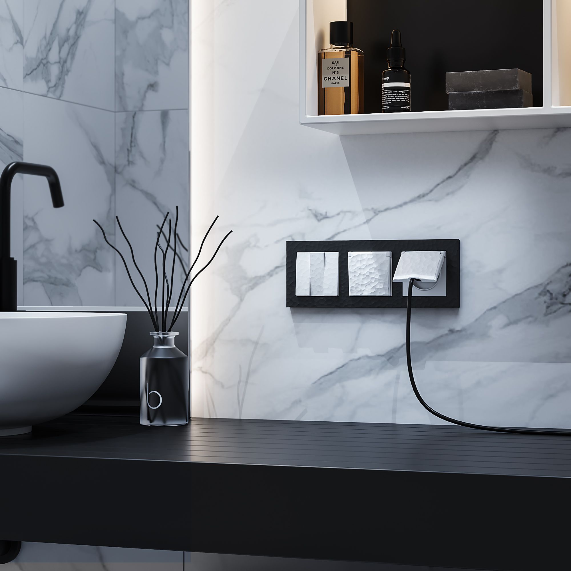 Рамка на 3 поста Werkel Hammer (черный) / W0032408 / a052521