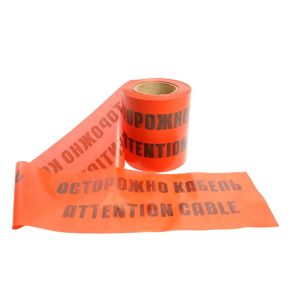 Лента сигнальная, 100 п.м.*150 мм*100 мкм, STEKKER красный/черный INTP10-150-100